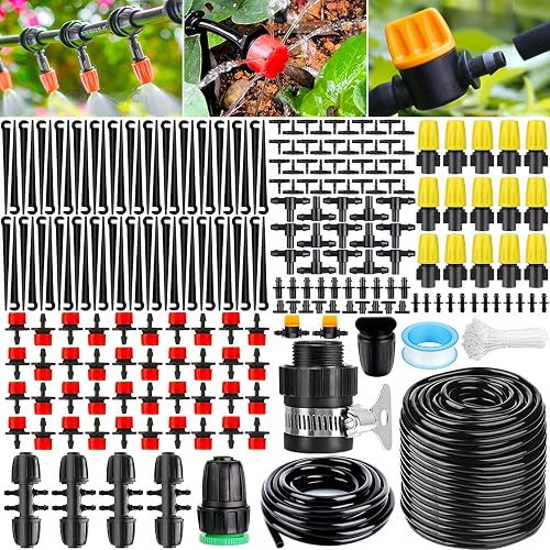 Purpledi 263Pcs Kit d'irrigation Goutte, Kit d'irrigation Goutte à Goutte