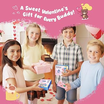 DG-Direct 30 Pack Valentines Day Gifts for Kids, Valentines Day Cards with Mini Spinning Pencil Top Toys, Valentine School Classroom Exchange Prizes, Valentine Party Favor Toy Set