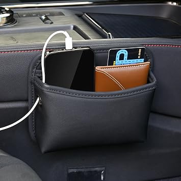 JEYODA Car Storage Pocket Seat Side Bag Automobile Side Bag Mobile Storage Box Card Storage Seat Gap Storage Easy Installation Mini Pocket Small Item Storage Multi-functional Car Accessories