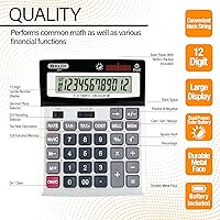 Vista 3 de BAZIC Calculadora de escritorio de 12 dígitos con cálculo de ganancias y funciones fiscales (3011)
