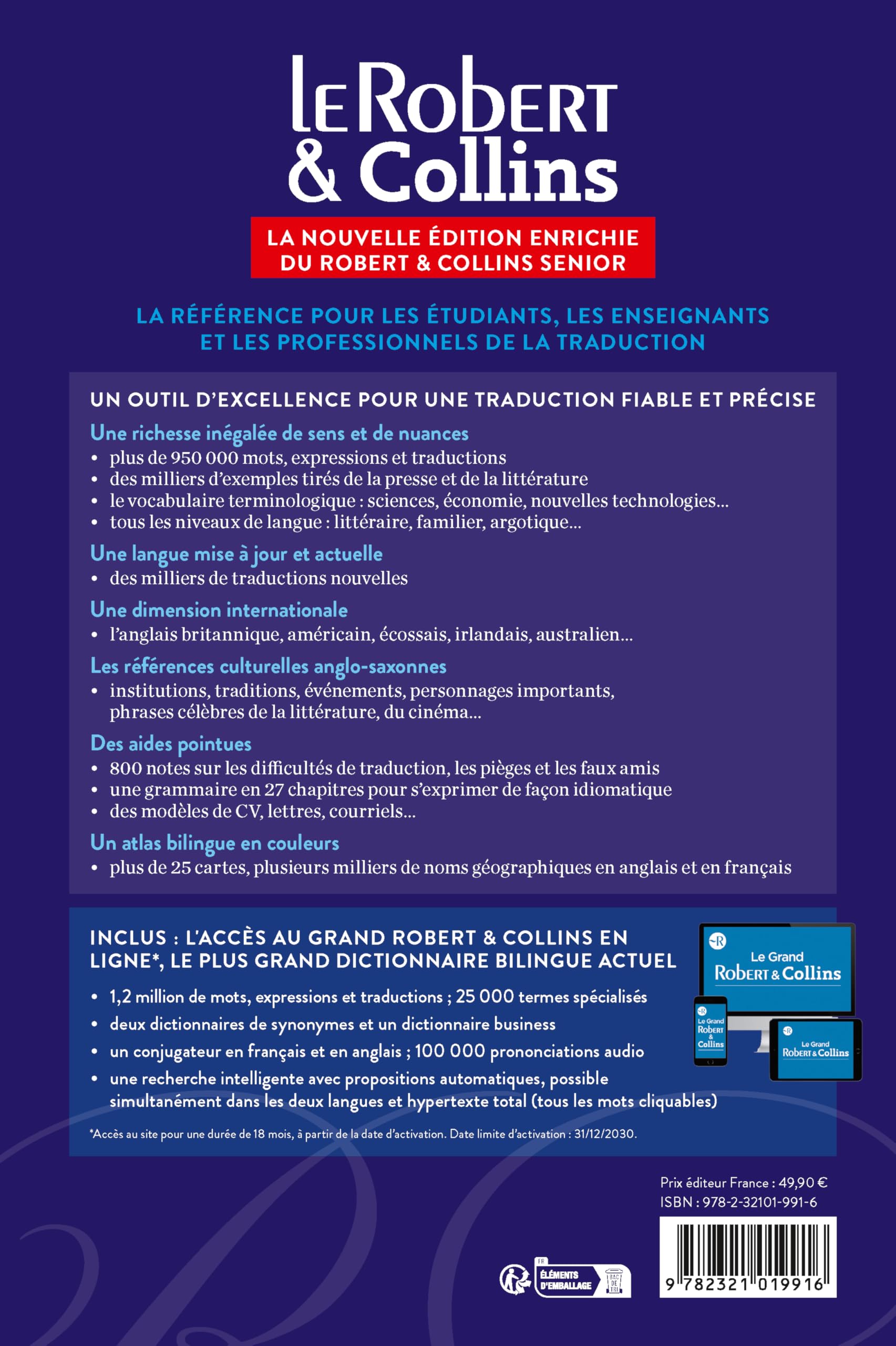 Dictionnaire Le Robert & Collins Senior anglais - Nouvelle édition