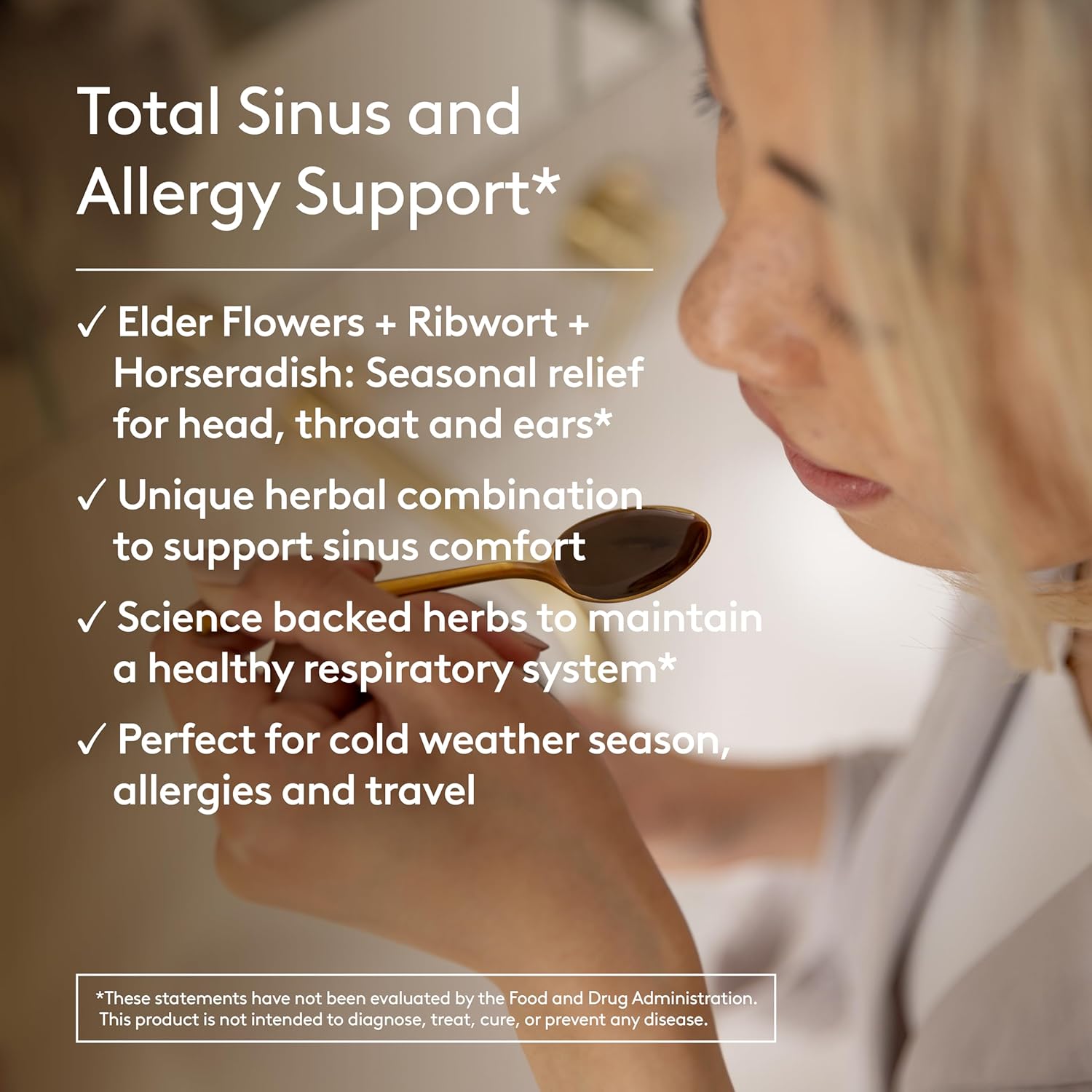 Sinus Ease Syrup, Herbal Nasal Care for Runny Nose, Sinus Pressure, High Absorption, Herbal Flavor, Plant-Based - 6.7 Fl oz (40 Servings)