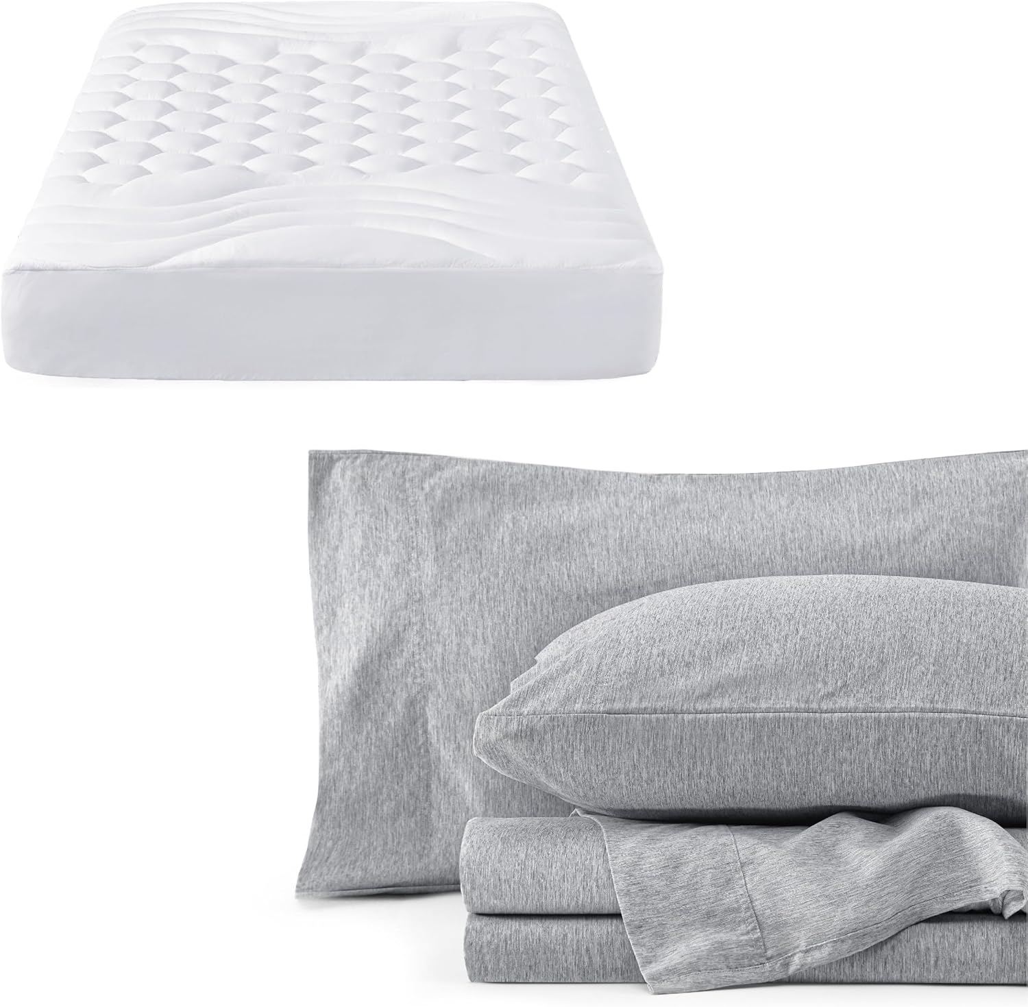 Bedsure Queen Size Mattress Pad Bundle Queen Size Sheet Set