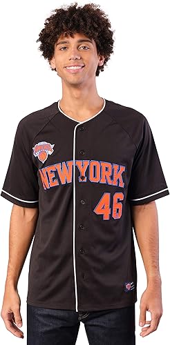 Miniatura 8 de Ultra Game Men’s NBA Official Super Soft Button Down Jersey Baseball Shirt Negro 23,Negro -,https://www.amazon.com/dp/undefined