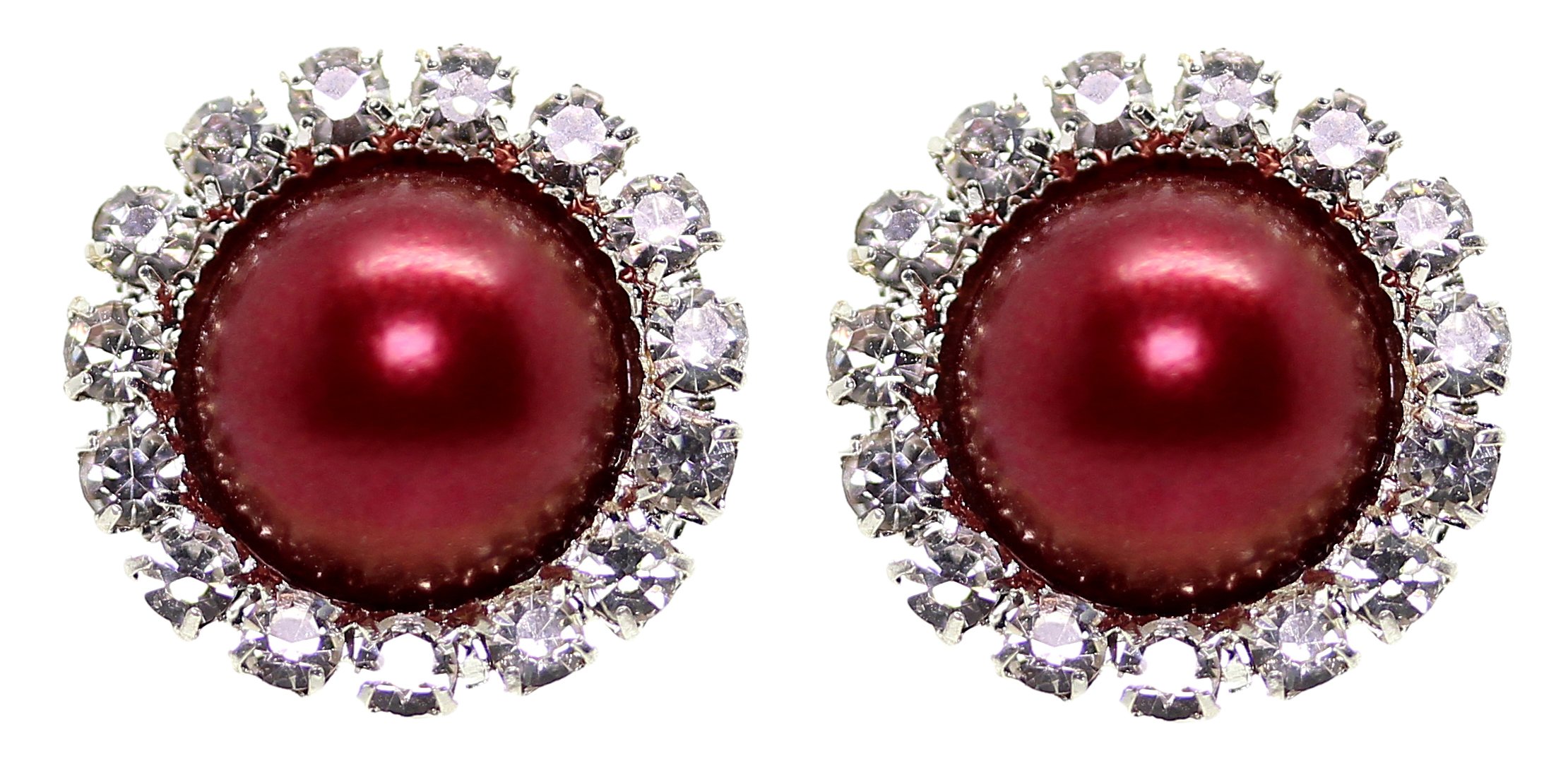 Bluebubble FOREVER Diamante Pearl Stud Earrings on Gift Card