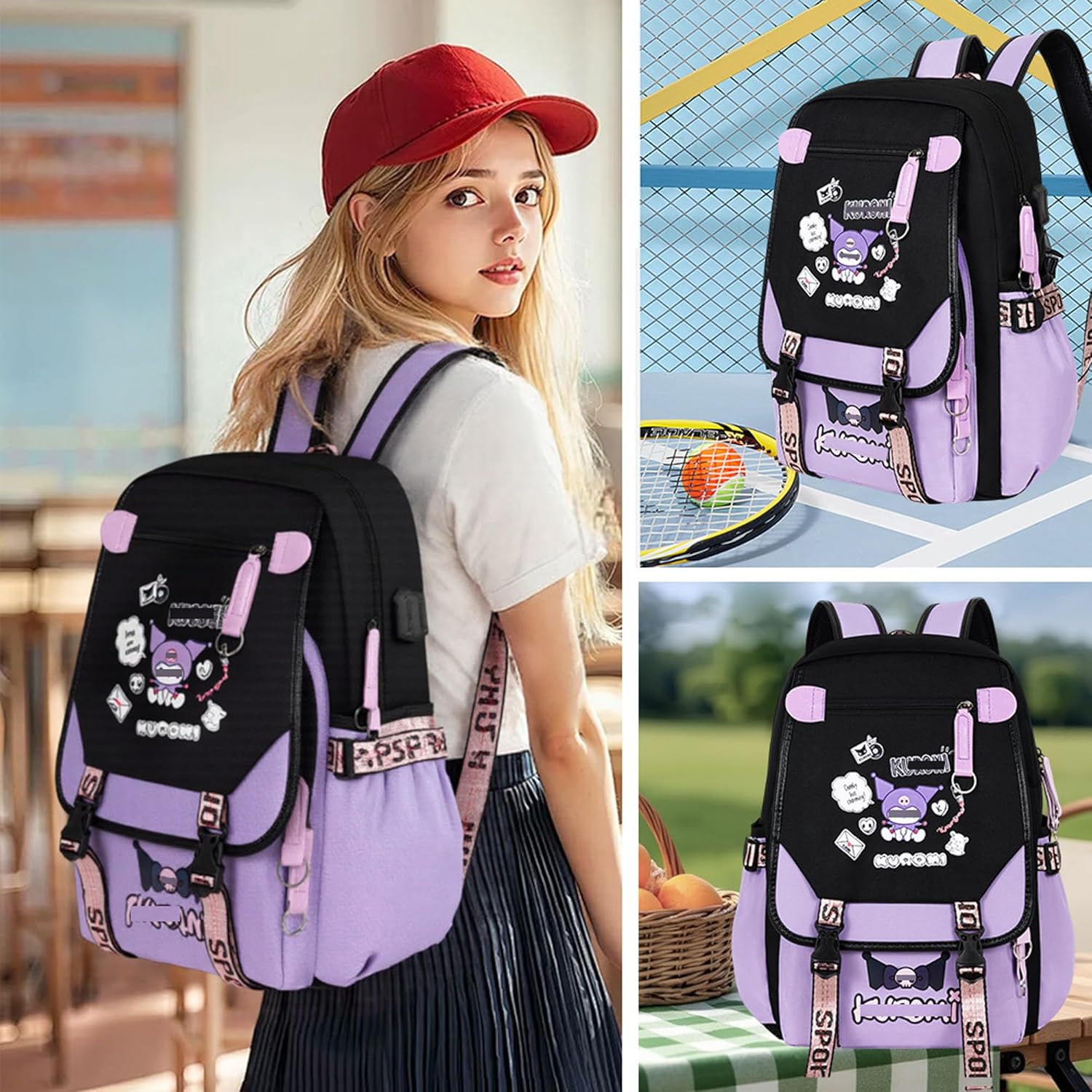 Roffatide Anime Backpack Printed Business Casual Laptop Shoulders Backpack Travel Hiking Daypacks Rucksack 17 Inch A | Anime, Printed, Shoulders Backpack, Travel, Hiking, Daypacks