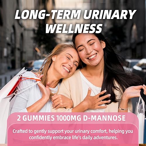 Miniatura 4 de Gomitas D-manosa de 2000 mg con arándano 500 mg e hibisco - Suplementos masticables de manosa D para mujeres - Suplemento de salud para limpiar el