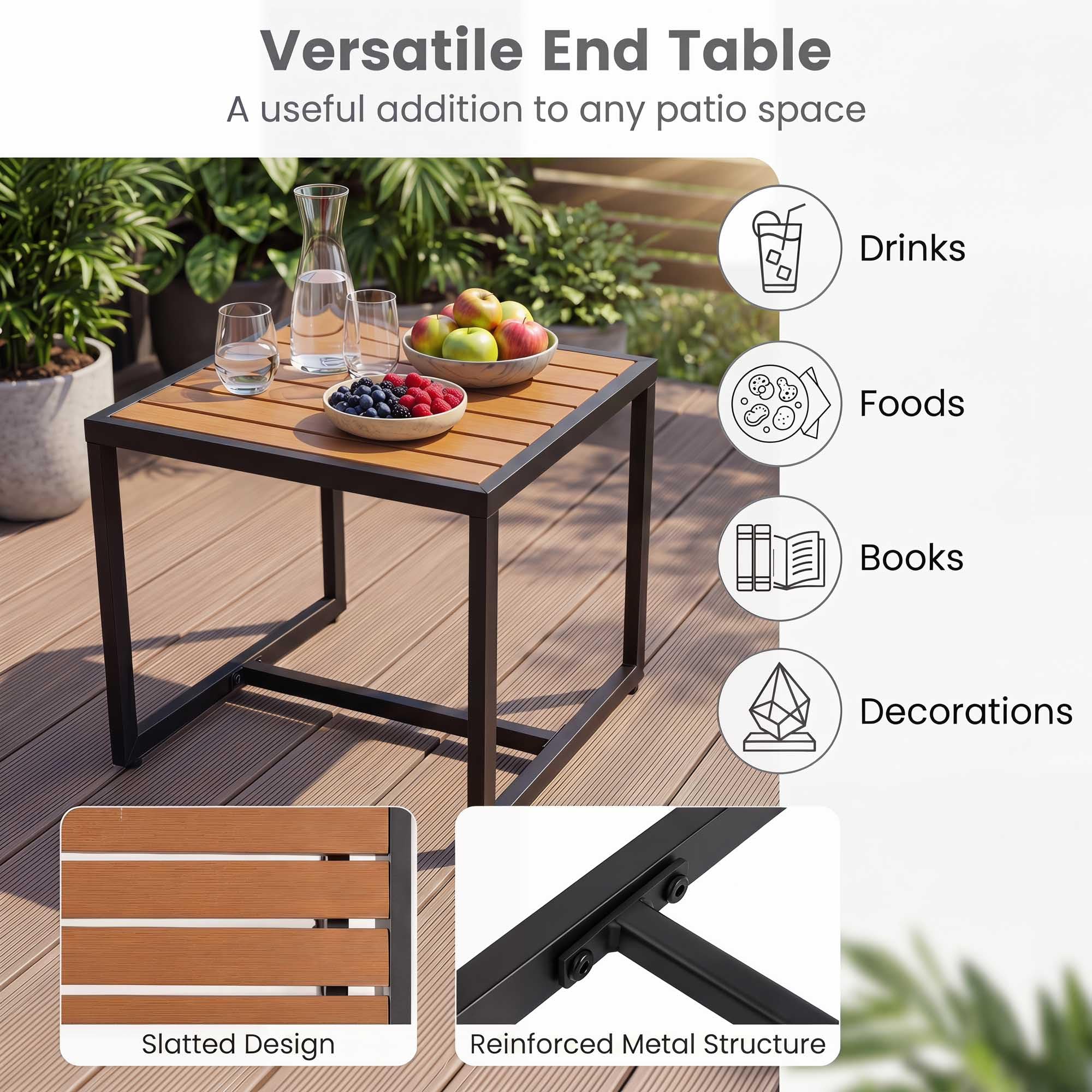 LIFEZEAL Set Tavolo e Sedie da Giardino 3 Pezzi, in Rattan PE e Metallo, Salotto da Giardino 2 Persone con 1 Tavolino da Caffè, 2 Divanetti e Cuscini, Set da Bistrò per Balcone, Terrazzo (Bianco)