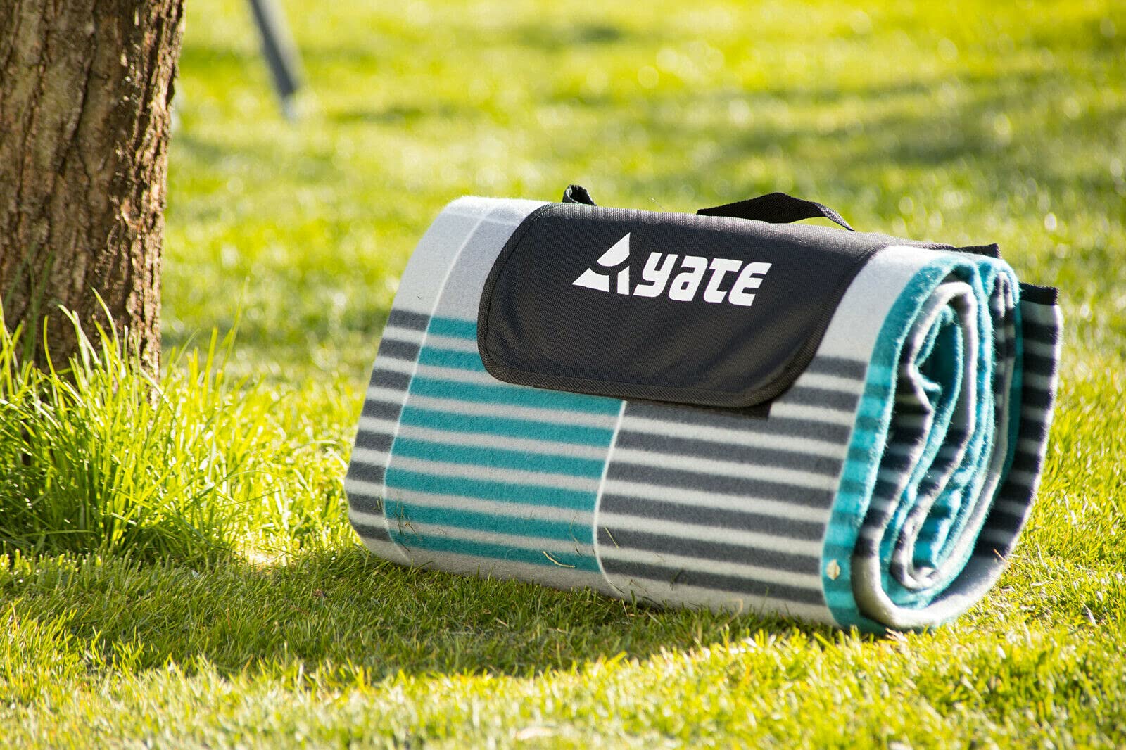 Yate Coperta da picnic XXL in pile, 200 cm x 200 cm, con maniglia, impermeabile, perfetta per le ore all'aria aperta