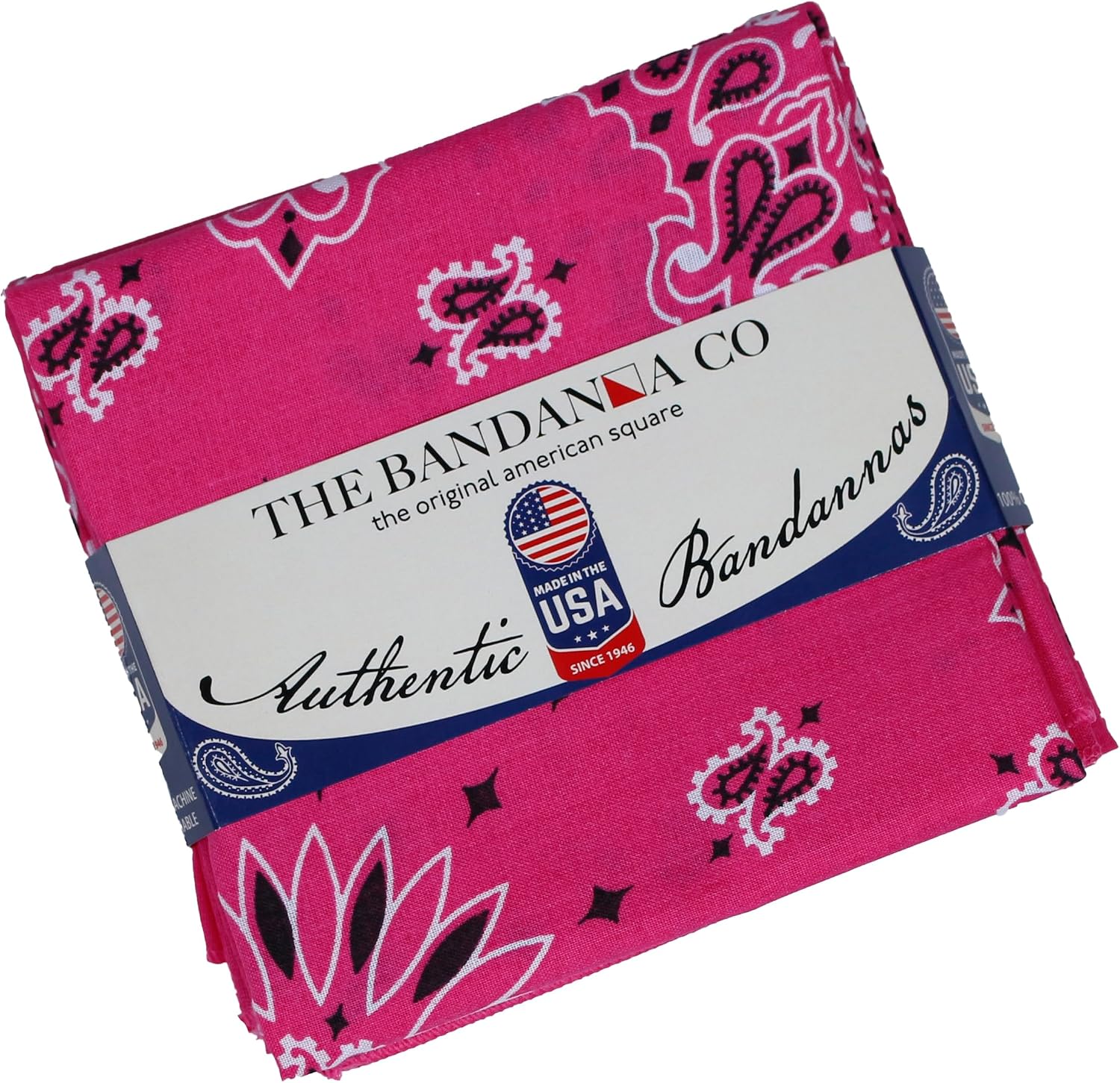 Paisley Bandanna, 100% Cotton, Unisex, USA Made, 4 & 12 Pack