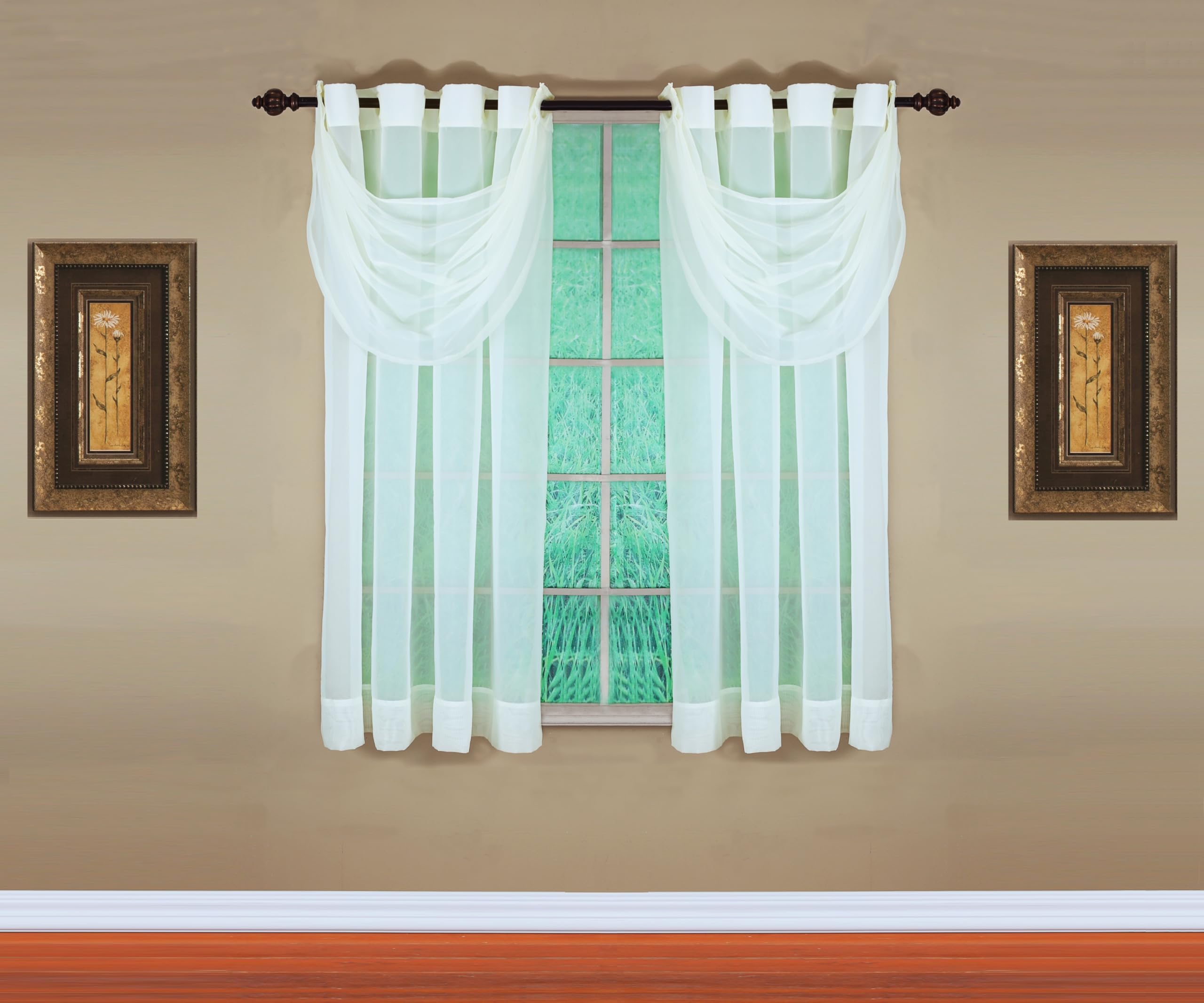 Today's Curtain, Emelia Grommet Sheer Panel 63" Ecru, 59" W x 63" L
