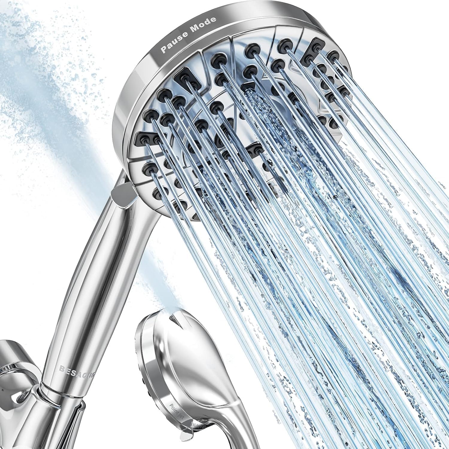 BESAQUO High Pressure Handheld Shower - Power Wash -1