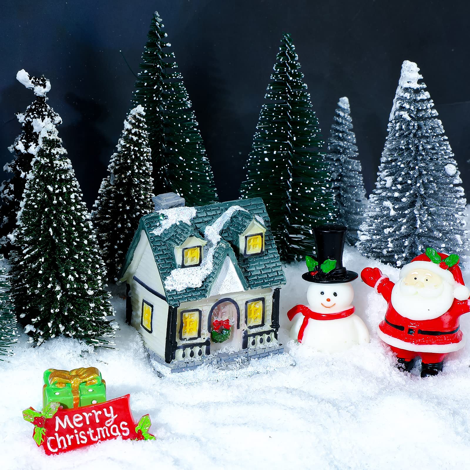 Amazon.co.jp: 1.77 x 2.36インチ 樹脂製 クリスマスビレッジセット