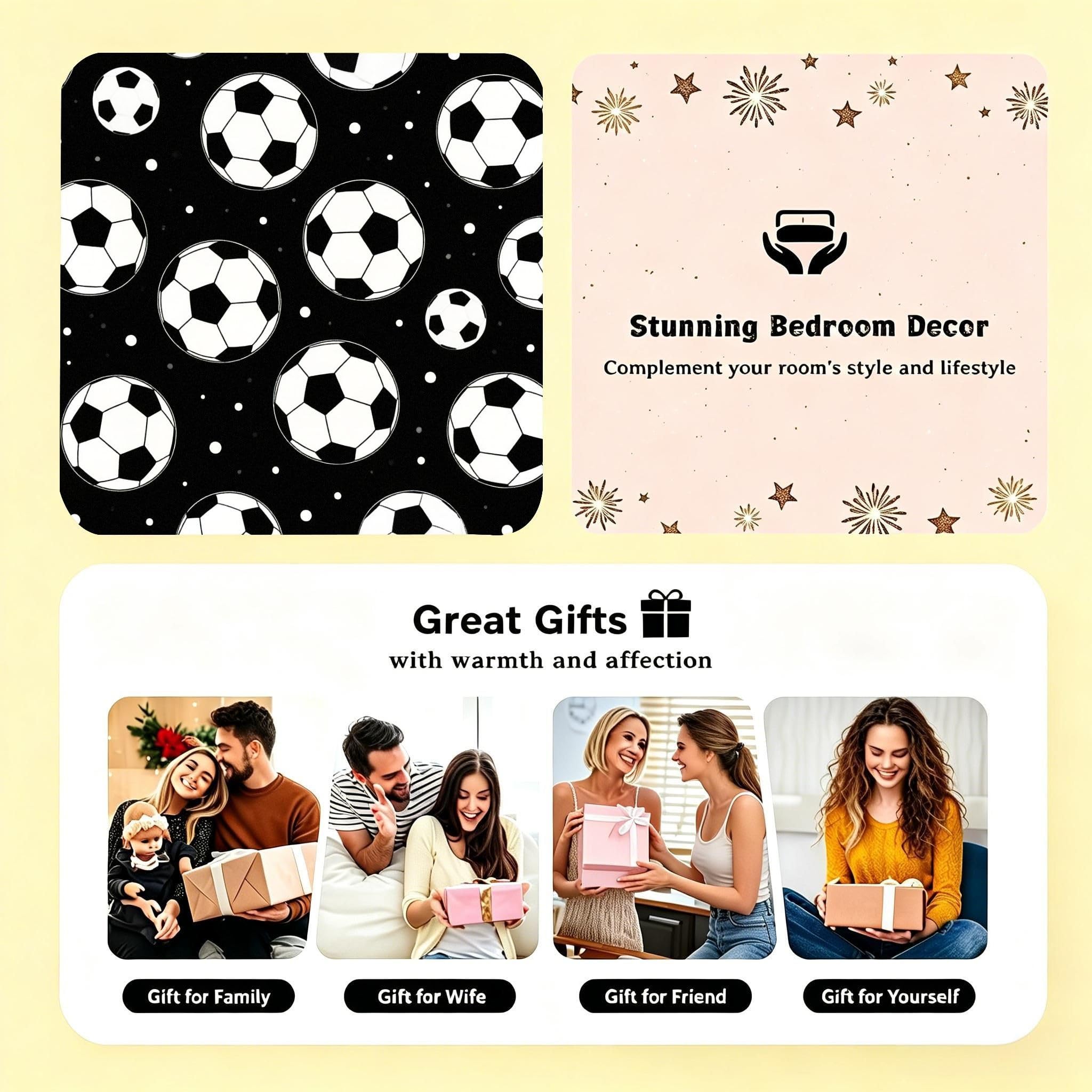 Edredón King Size Estampado 3D | FúTbol Estampados NiñOs, Nórdico Máximo Confort para Camas Grandes, Lavable, Reversible, Incluye 2 Fundas de Almohada 50x75 cm_A19710