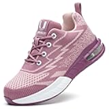 Asiman Steel Toe Shoes for Women Air Cushion Safety Work Shoes Breathable Lightweight Work Sneakers Construction Industrial Composite Toe Sneakers