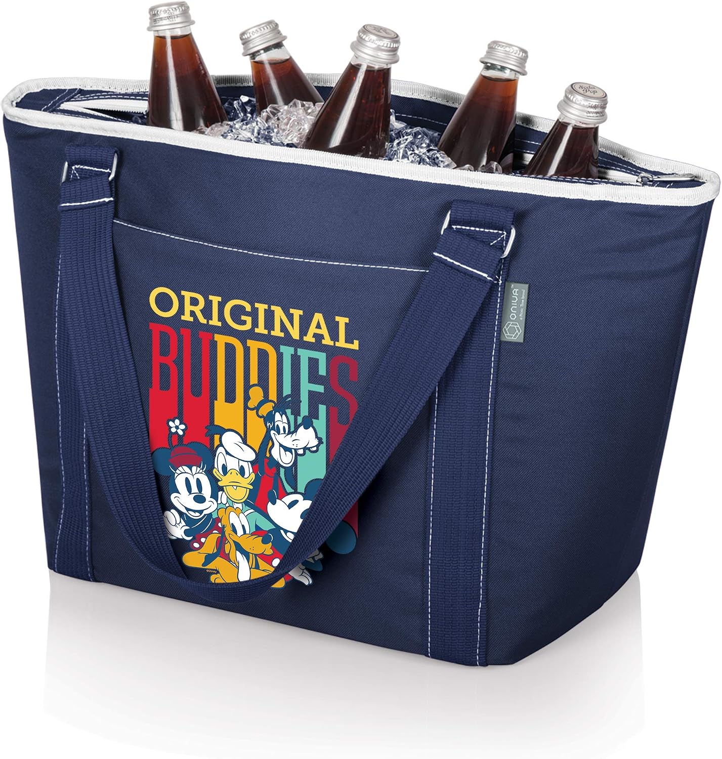 PICNIC TIME Disney Mickey Mouse & Friends Topanga Tote Cooler Bag, Soft Cooler Bag, Picnic Cooler, (Navy Blue)