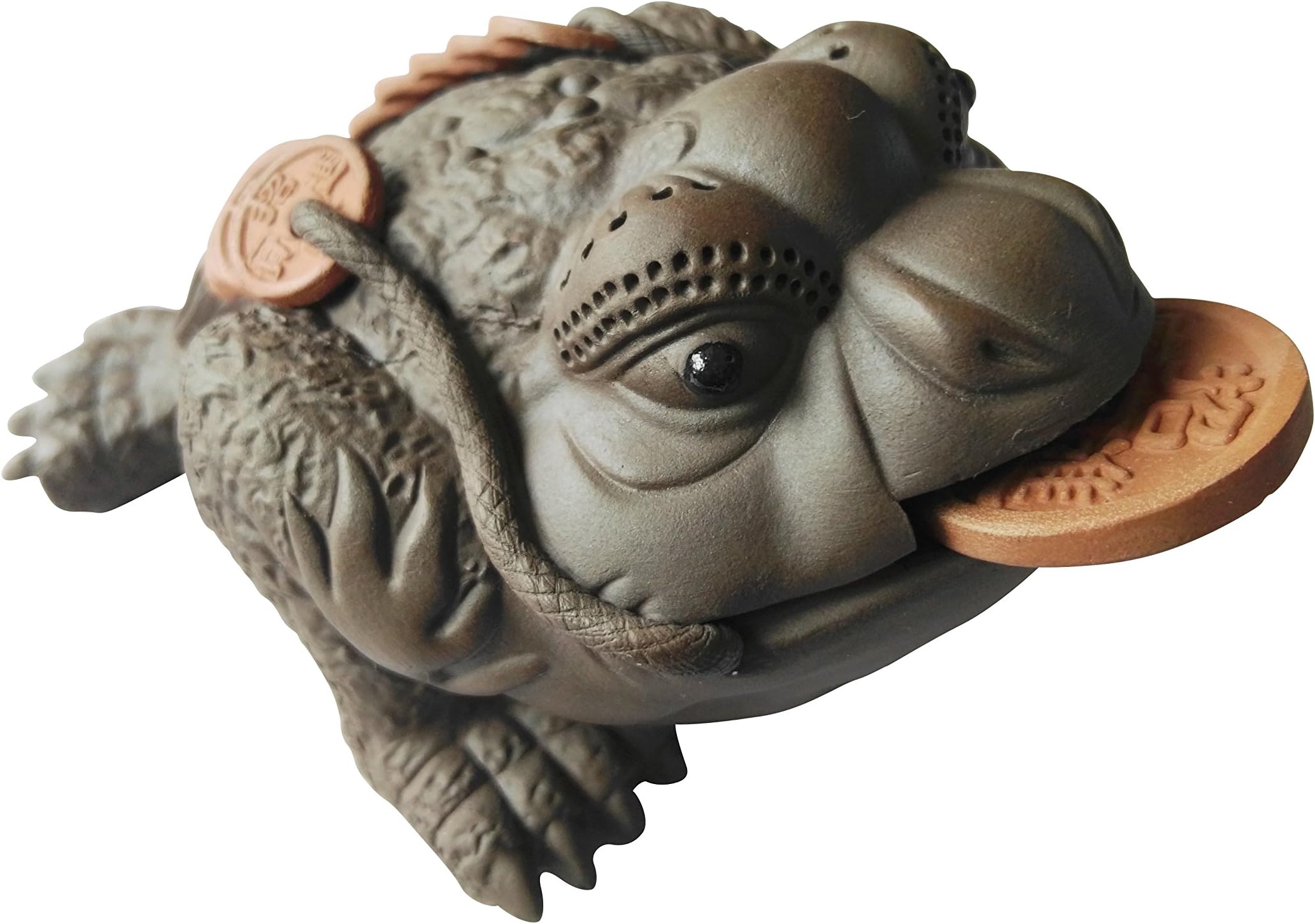Chinese Tea Pet Zisha Lucky Toad, Offers Traditional Handmade Purple Clay Teapet on Your Kung Fu Tea Tray, Kept by Collectors and Tea Lovers for Prosperity and Good Luck.