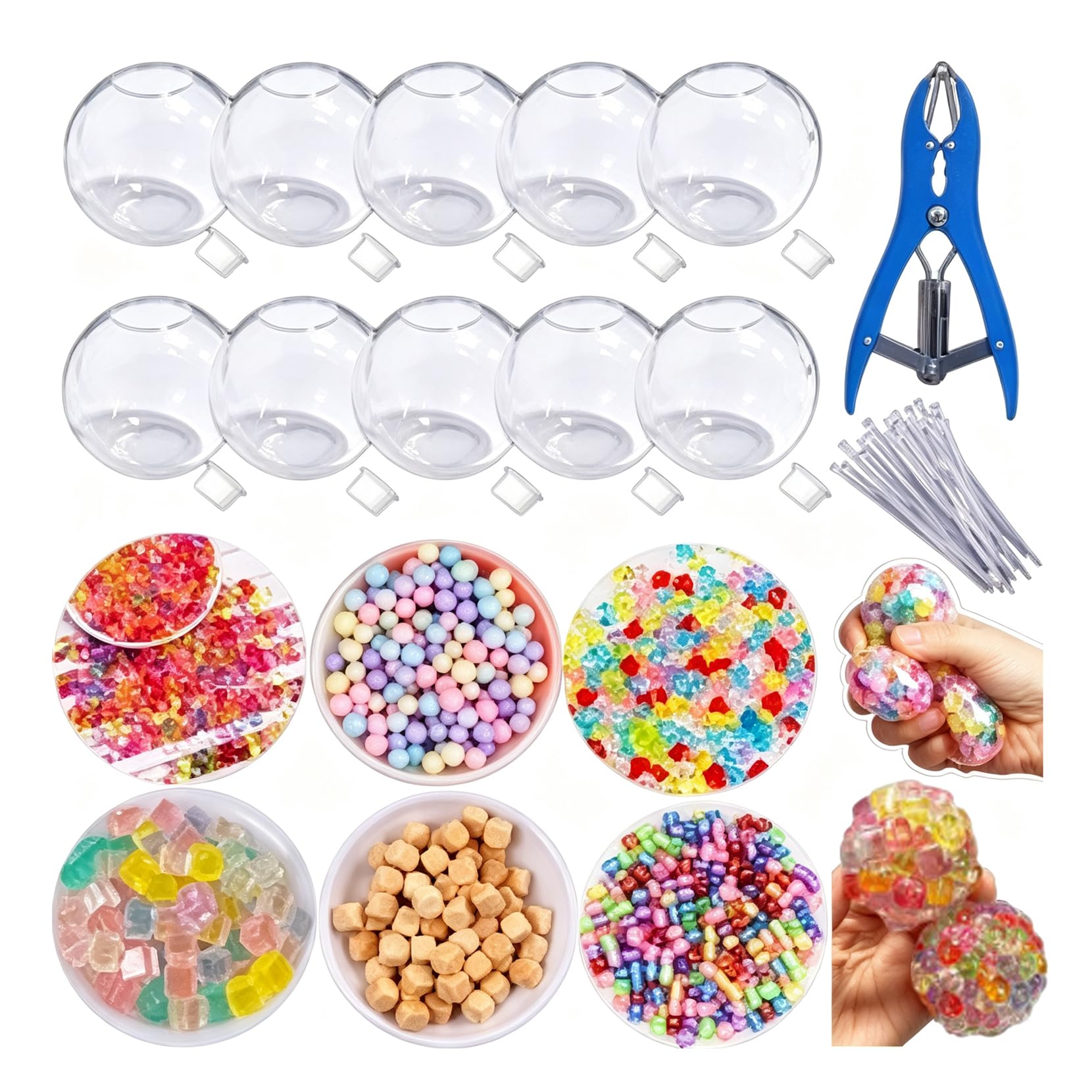DIY Squishy Making Kit, Silicone Squeeze Ball Craft Set with Fillers
