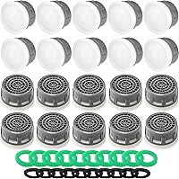 MOILINJAEY 20-Pack Faucet Aerators 2.2GPM with M22/M24 Washers - Water-Saving Sink Replacements for Kitchen & Bathroom