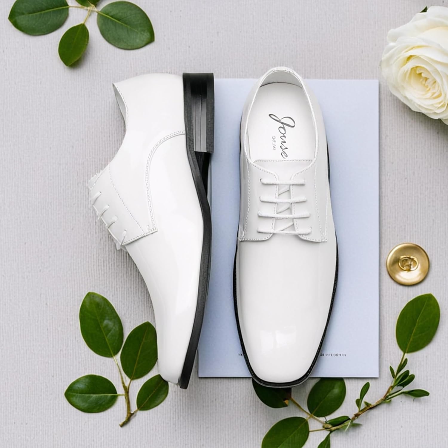 Jousen Mens Dress Shoes Formal Business Oxford Shoe Tuxedo Dress Shoes for Men - Image 3