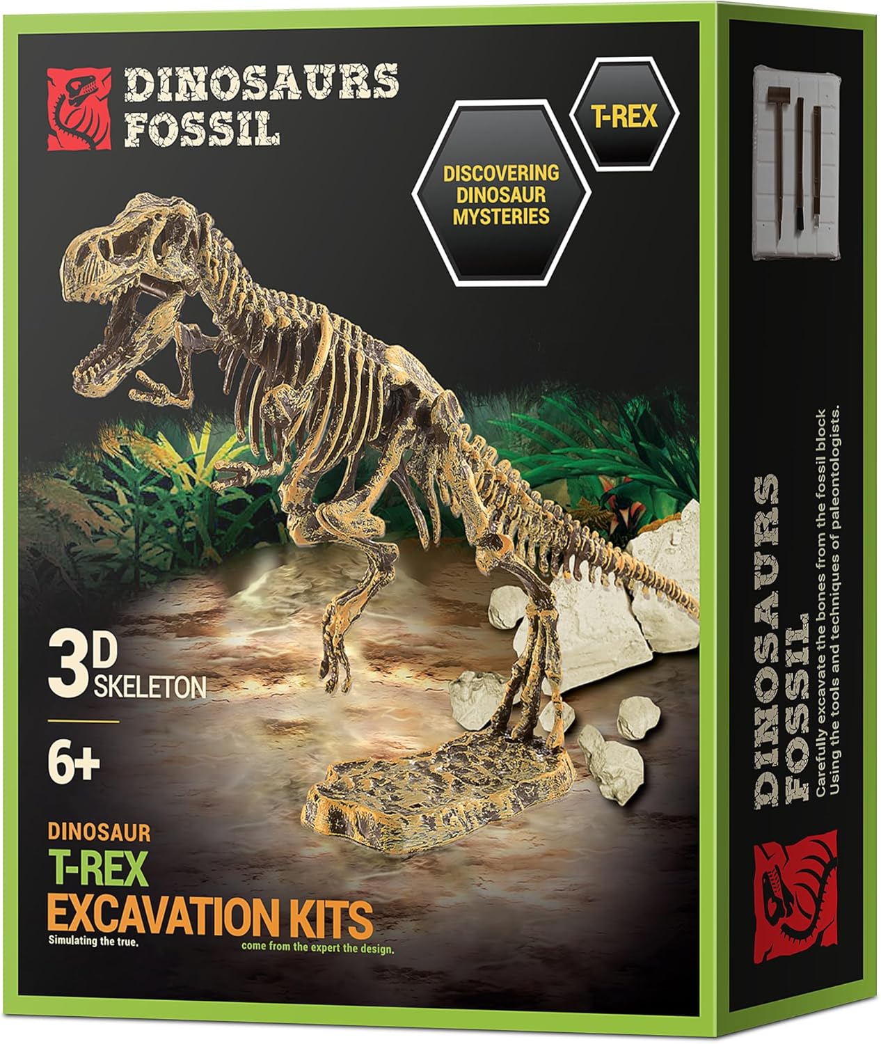 VIBIRIT Dig Up Dinosaurs Skeleton Set,Dinosaur Digging Fossil Kit Model Toys,Excavation Kits for kids5-12year,Educational Realistic Toys for Kids,Boys,Girls