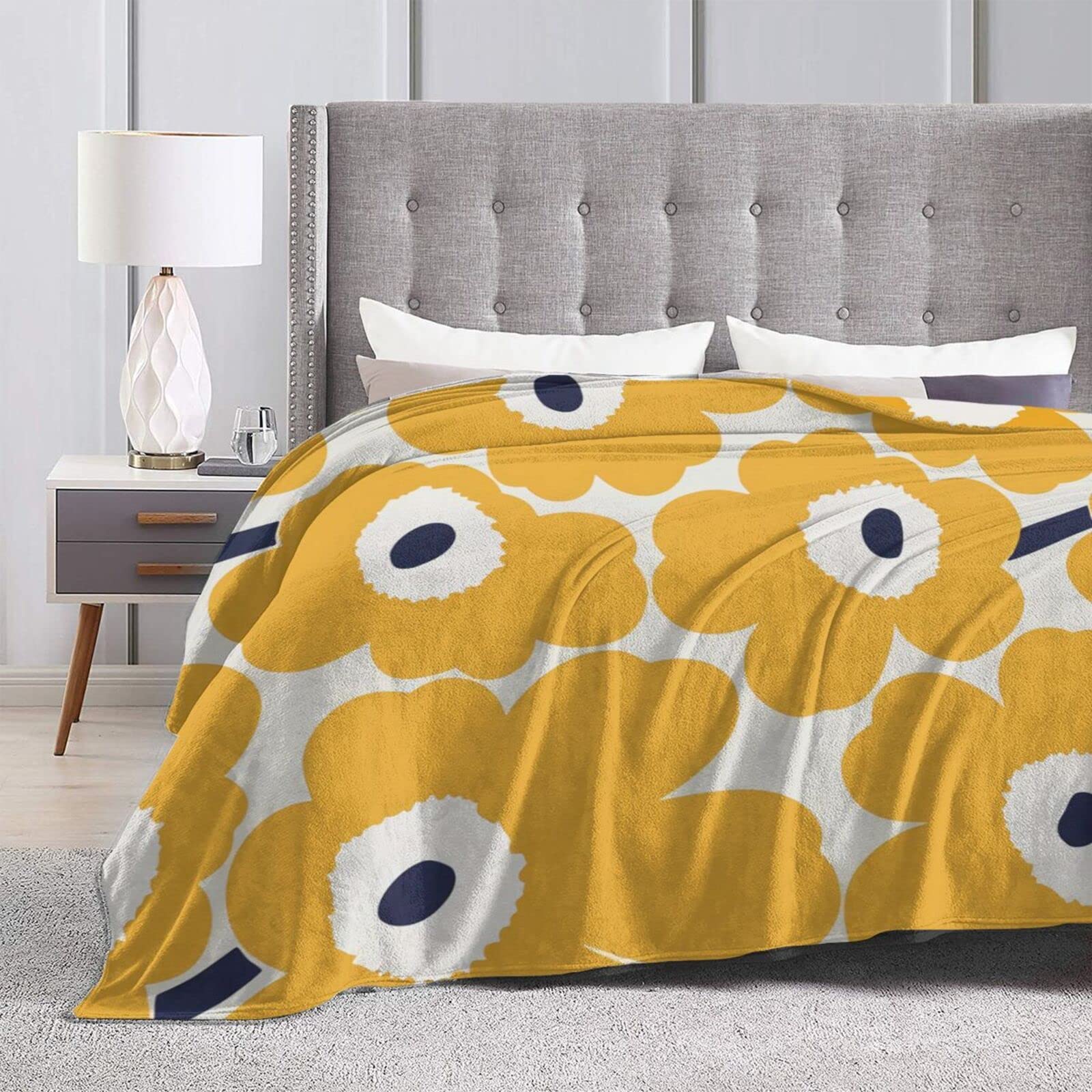 Amazon｜毛布 シングル マリメッコ 花柄 ブランケット 200cm*150cm 