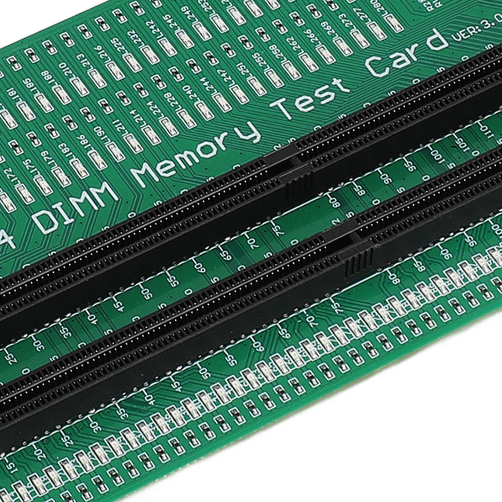 Testeur de Mémoire DDR4, Carte de Test de Mémoire DDR4 pour Ordinateur de Bureau avec Indicateurs LED, Analyseur de Diagnostic de Fente, Testeur de Mémoire RAM D'Ordinateur pour
