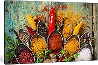 Vista 31 de Arte de decoración de pared para comedor, cocina, cocina, comedor, especias, verduras, cocina, comedor, decoración de pared, pintura artística