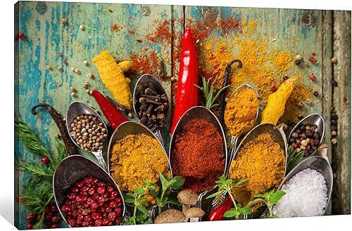 Vista 133 de Arte de decoración de pared para comedor, cocina, cocina, comedor, especias, verduras, cocina, comedor, decoración de pared, pintura artística