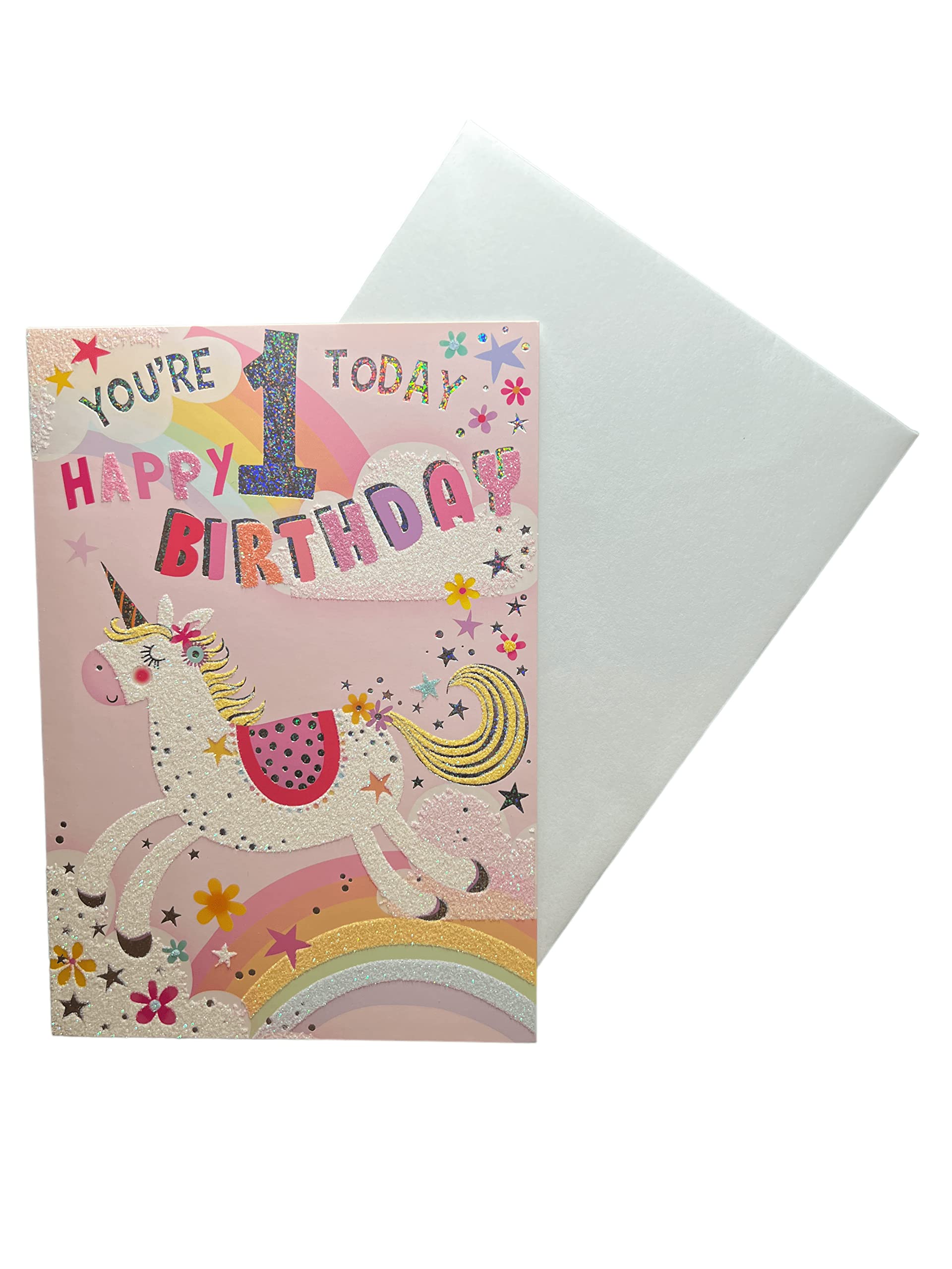 Sensations / Xpress Yourself Girls you're 1 Today Happy Birthday Card