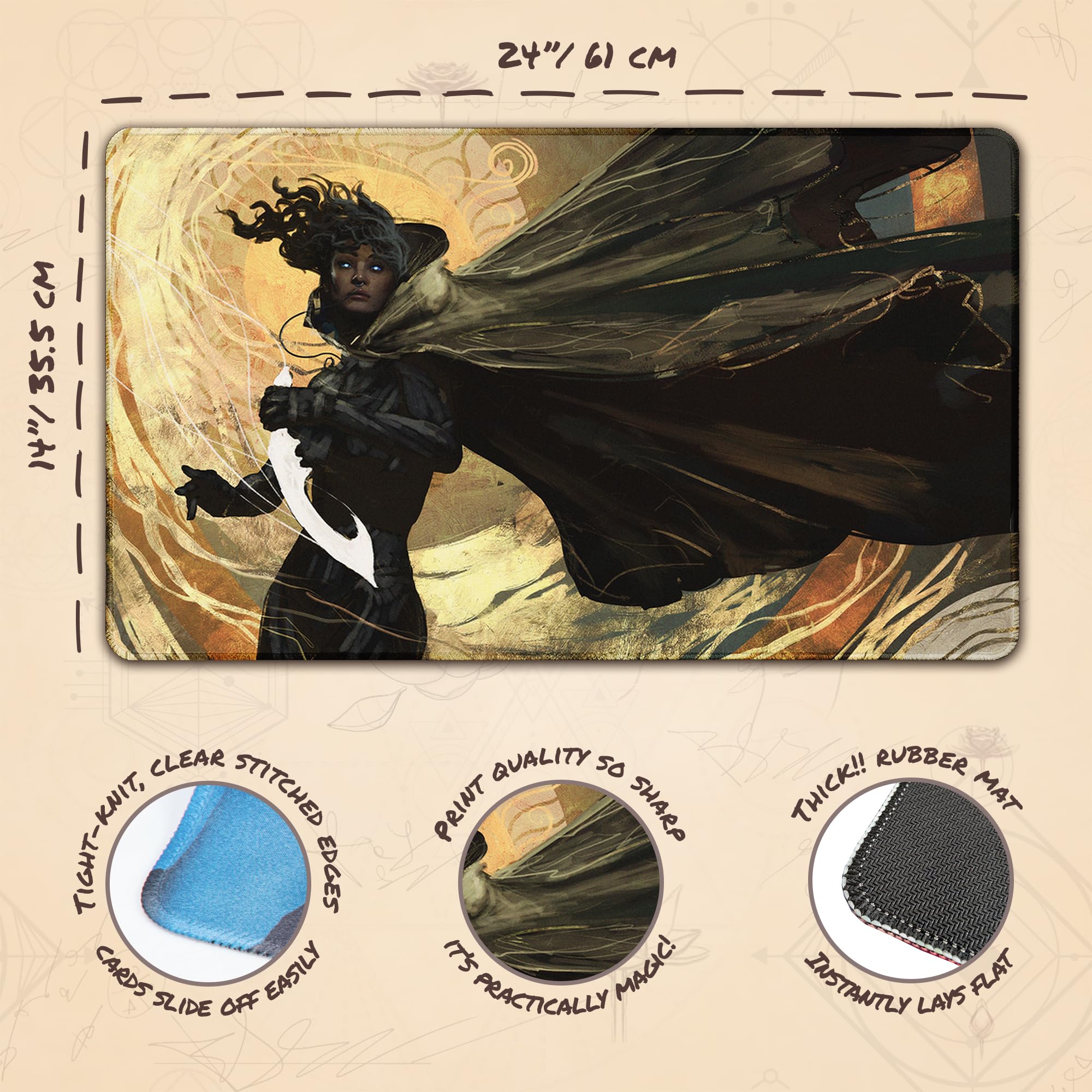 Amazon.com: Paramint Chani (Stitched) - MTG Playmat, Dune - Compatible with Magic  The Gathering Playmat - Play MTG, YuGiOh, TCG