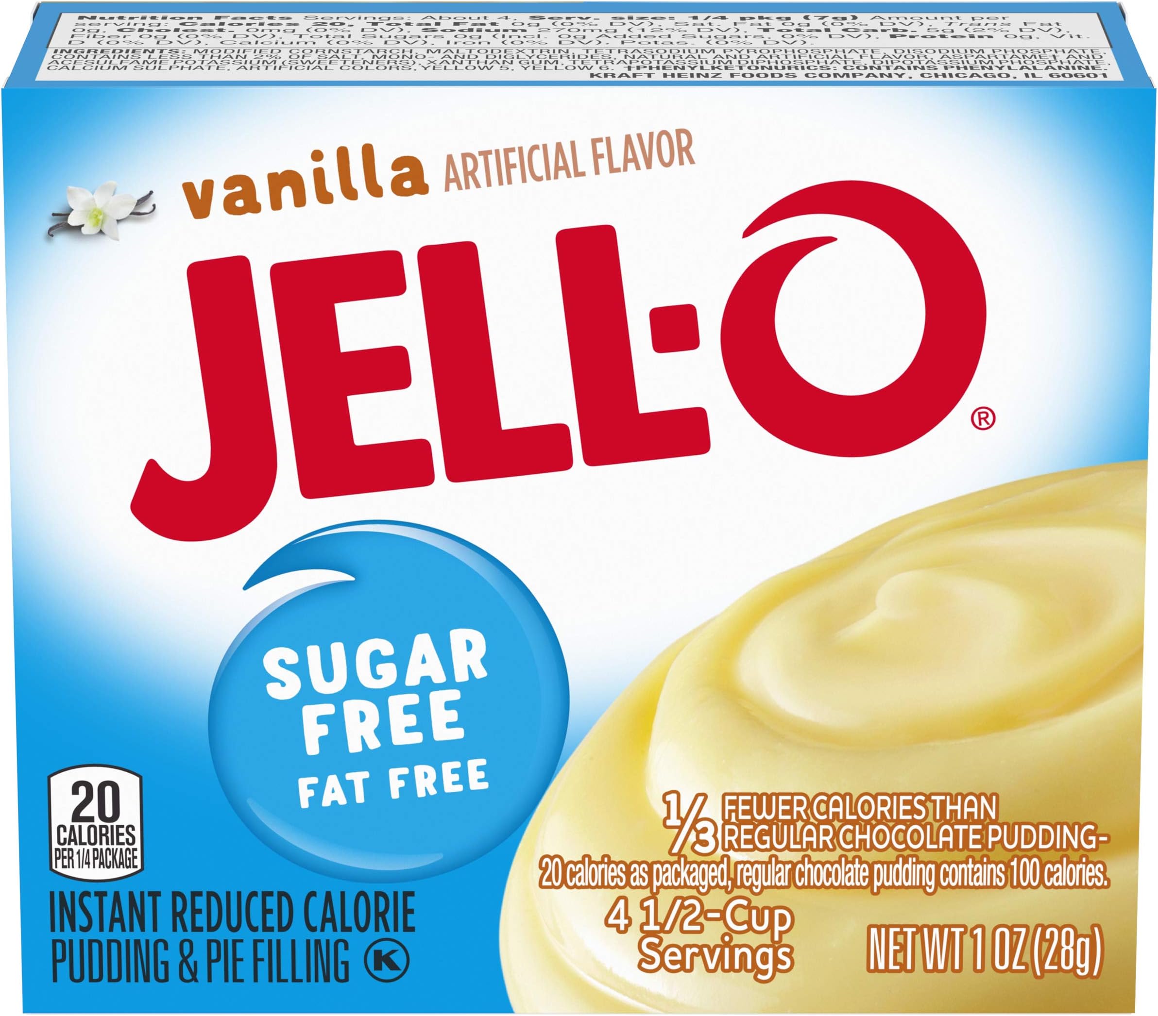 Amazon.com: JELL-O Vanilla Instant Pudding & Pie Filling Mix (1 oz ...