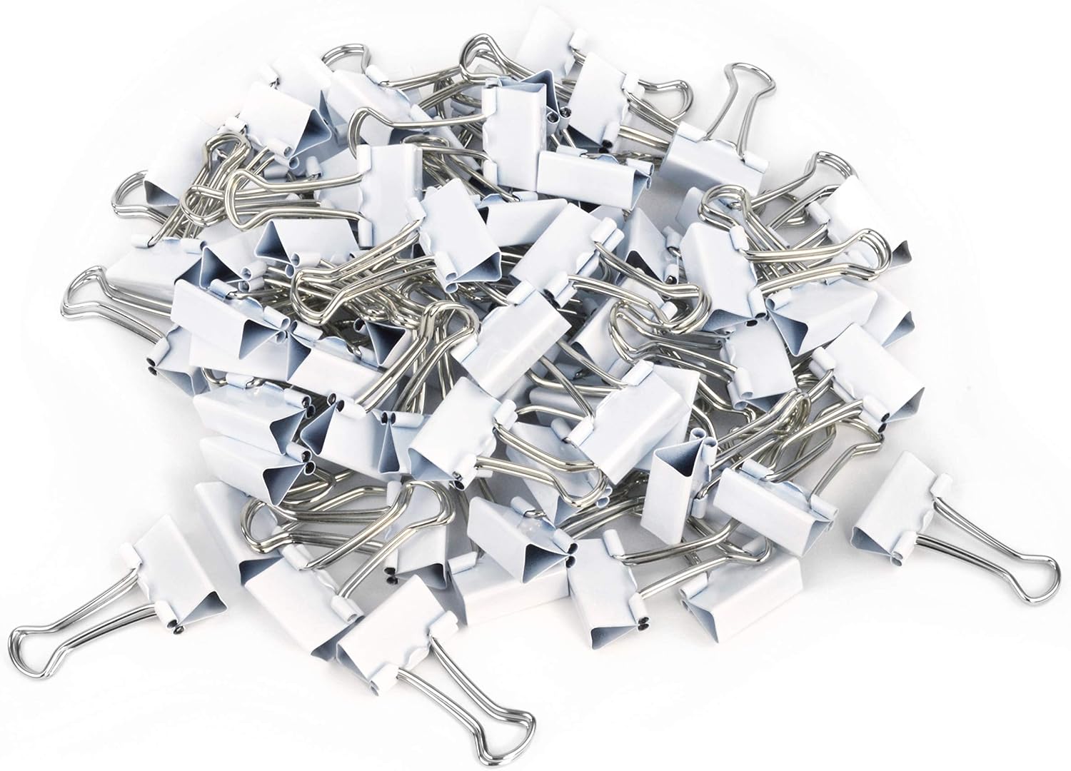 Rapesco 1493 19 mm Foldback Clips, White, Pack of 80