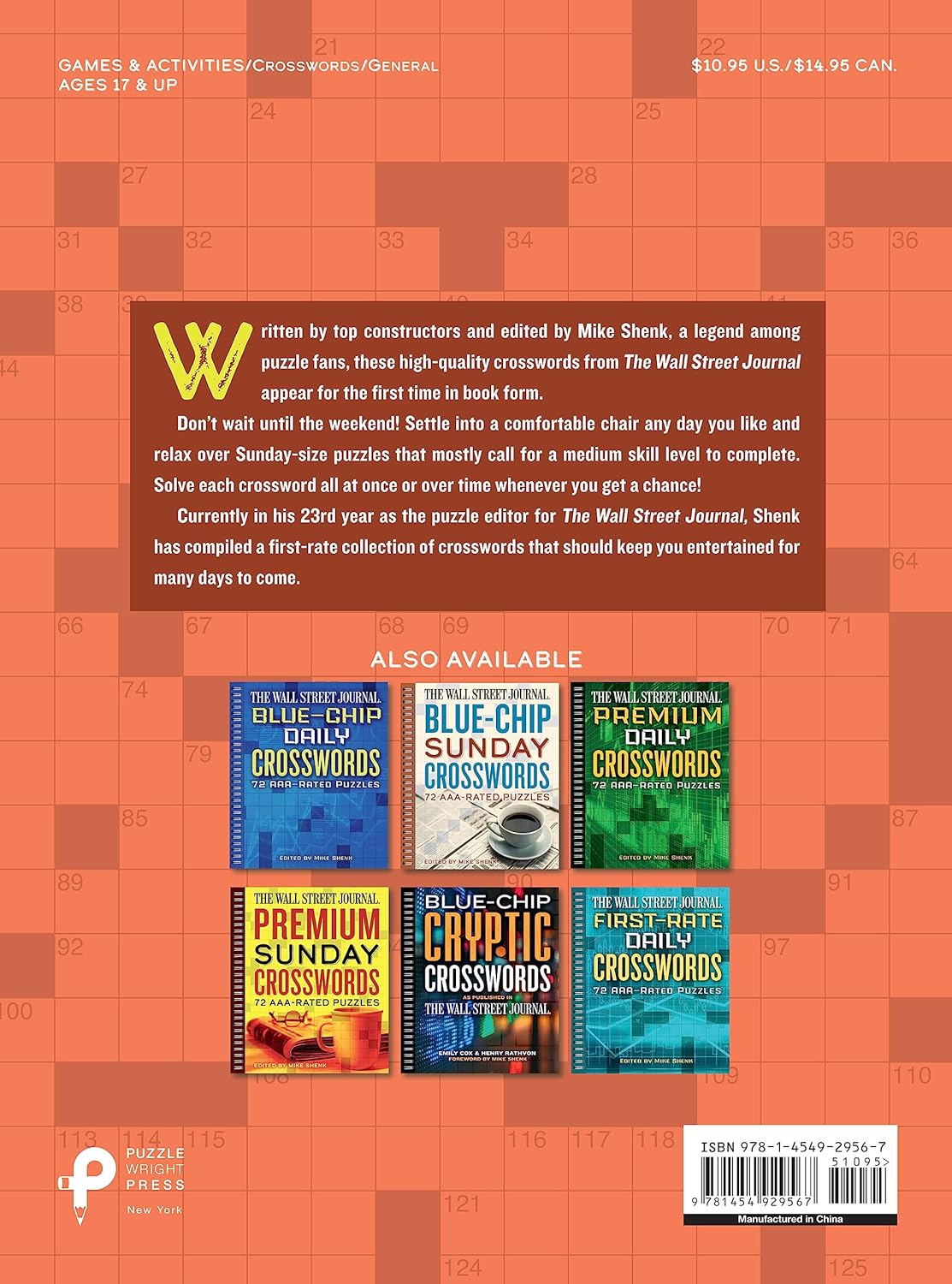 The Wall Street Journal First-Rate Sunday Crosswords: 72 AAA-Rated Puzzles (Volume 7) (Wall Street Journal Crosswords)