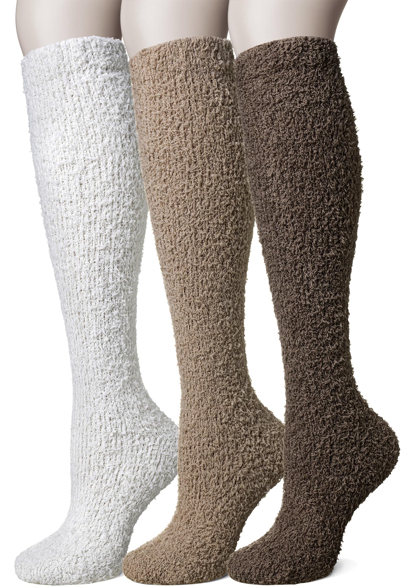 DoSmart Women Fuzzy Socks 3 Pairs Knee High Fluffy Soft Warm Stocking Cozy Slipper Plush Winter Long Socks
