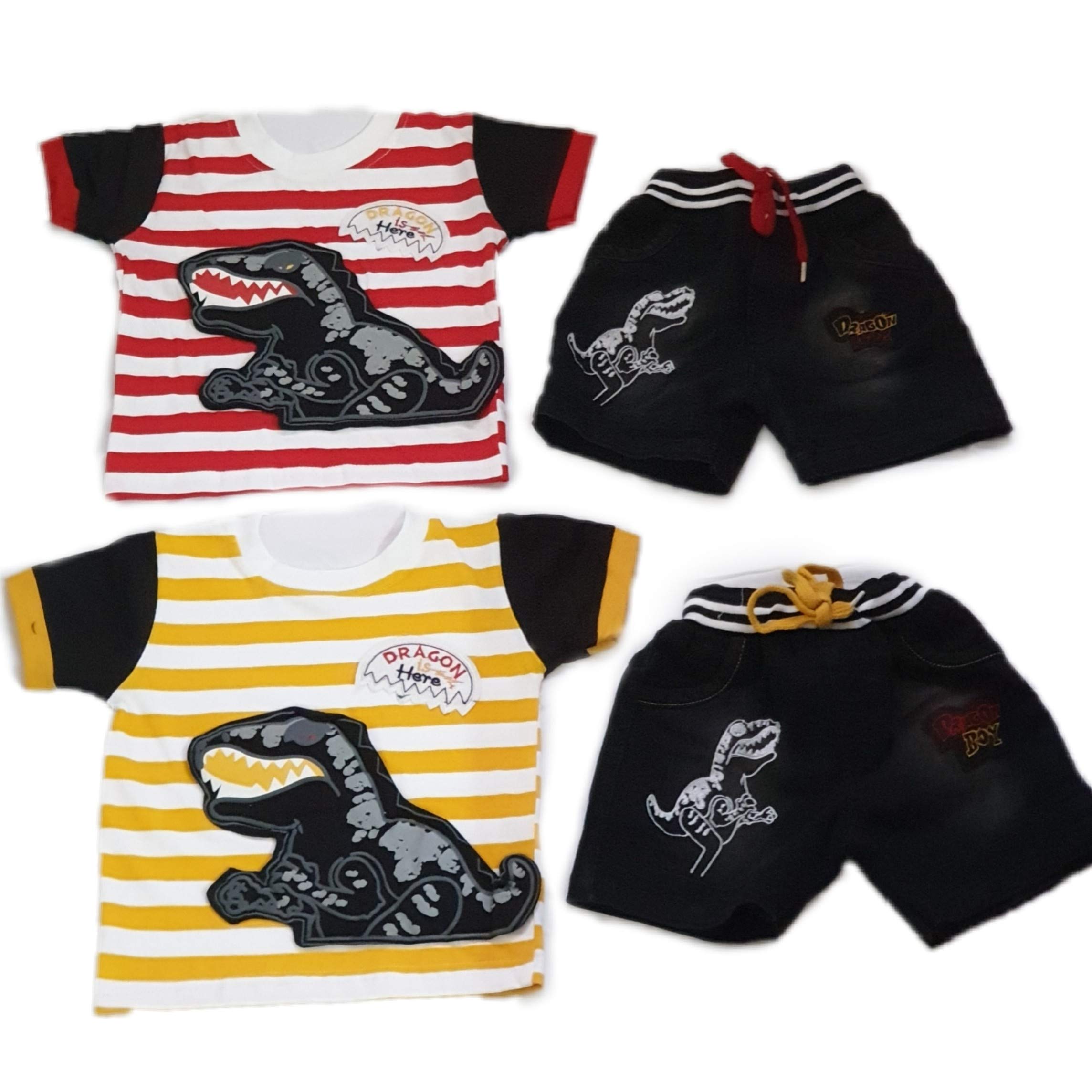 GenericMr. & Ms. Junior Kids Boys"Dragon" T-shirt & Denim Shorts
