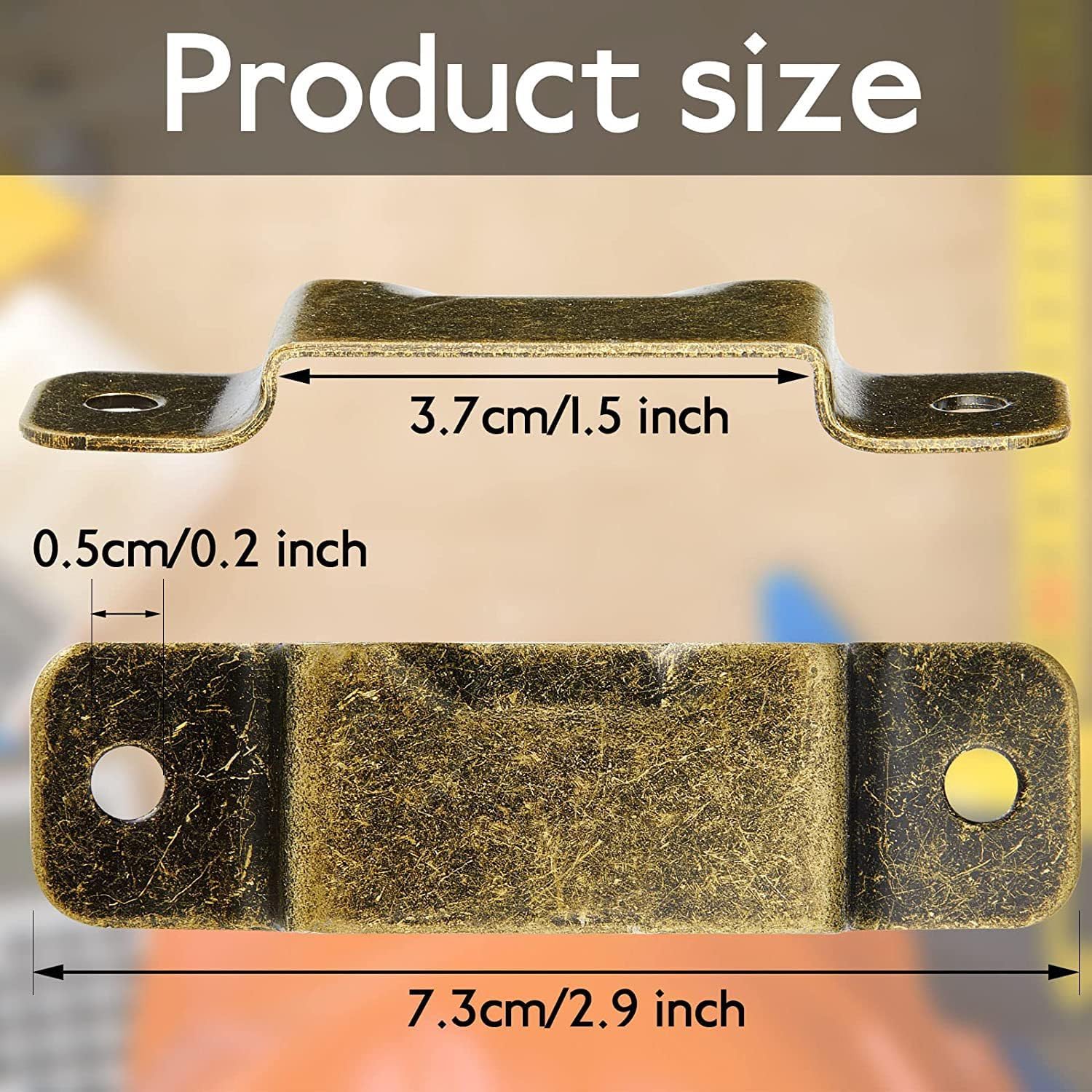 4 Pieces Metal Tape Measure Clip with Rivets, Bronze Tape Measure Holder for Occidental Leather Pocket Tool, Measuring Tape Belt Holder for Easy Carry and Access