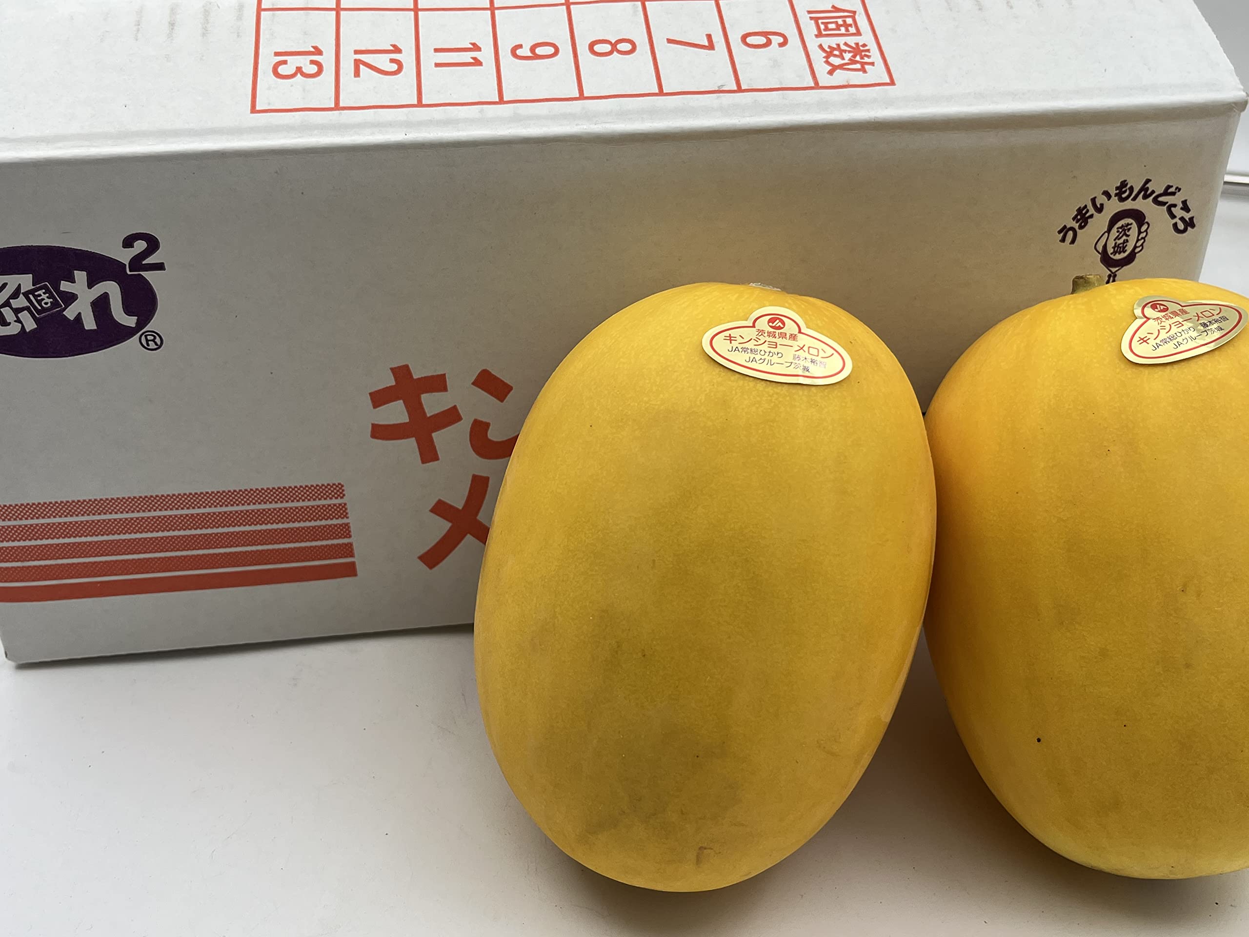 Amazon.co.jp: 茨城・千葉・愛知産 キンショウメロン 秀品 6玉〜9玉