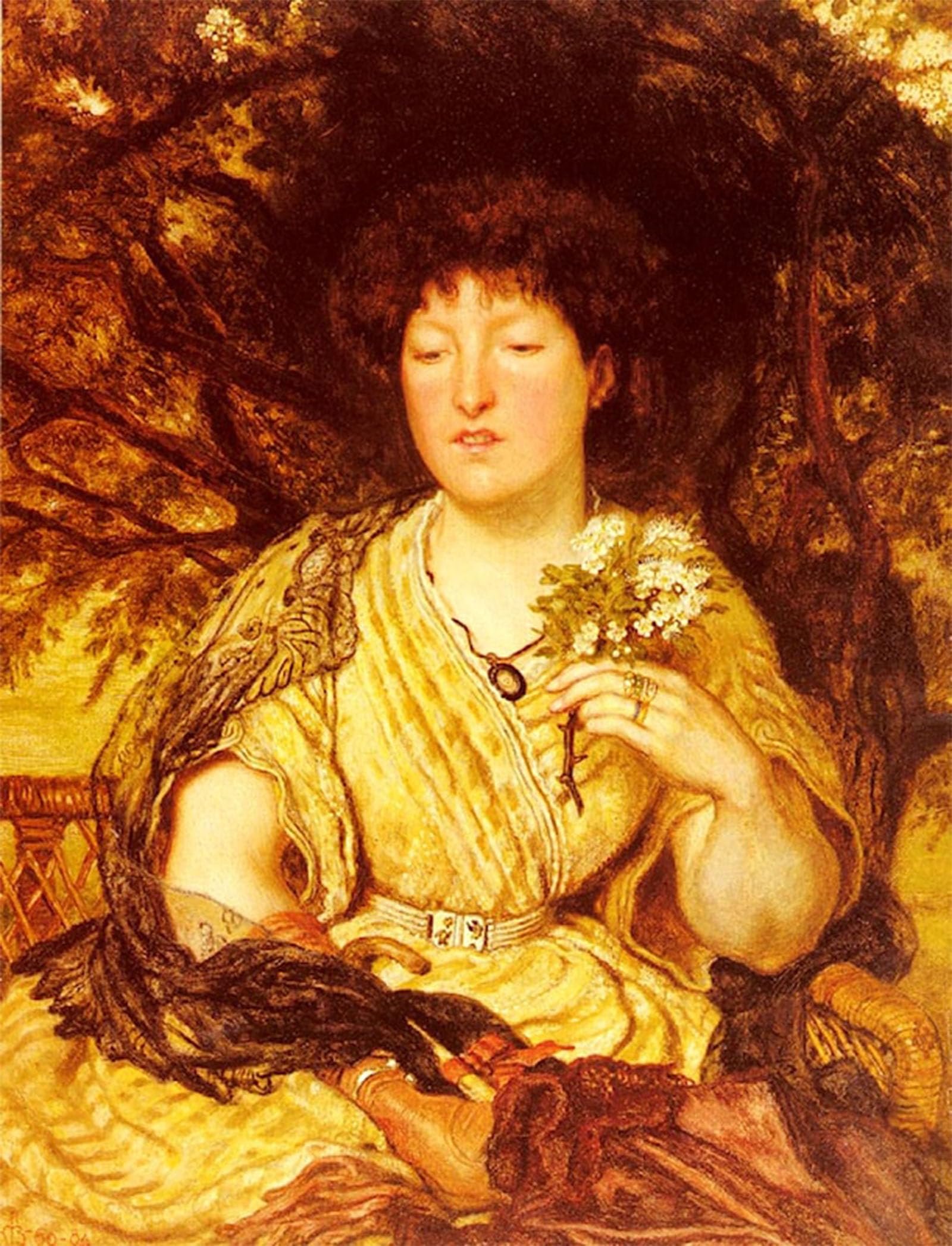 SERENDIPITP Vintage Wall Art Canvas Nordic Poster Canvas Print Picture May Memories by Madox Brown Wall Art Poster for Home Decor 60x90cm