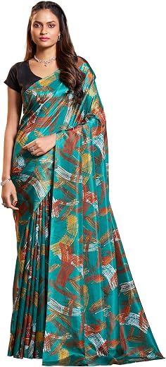 Garden Vareli Art Silk Abstract Print Saree