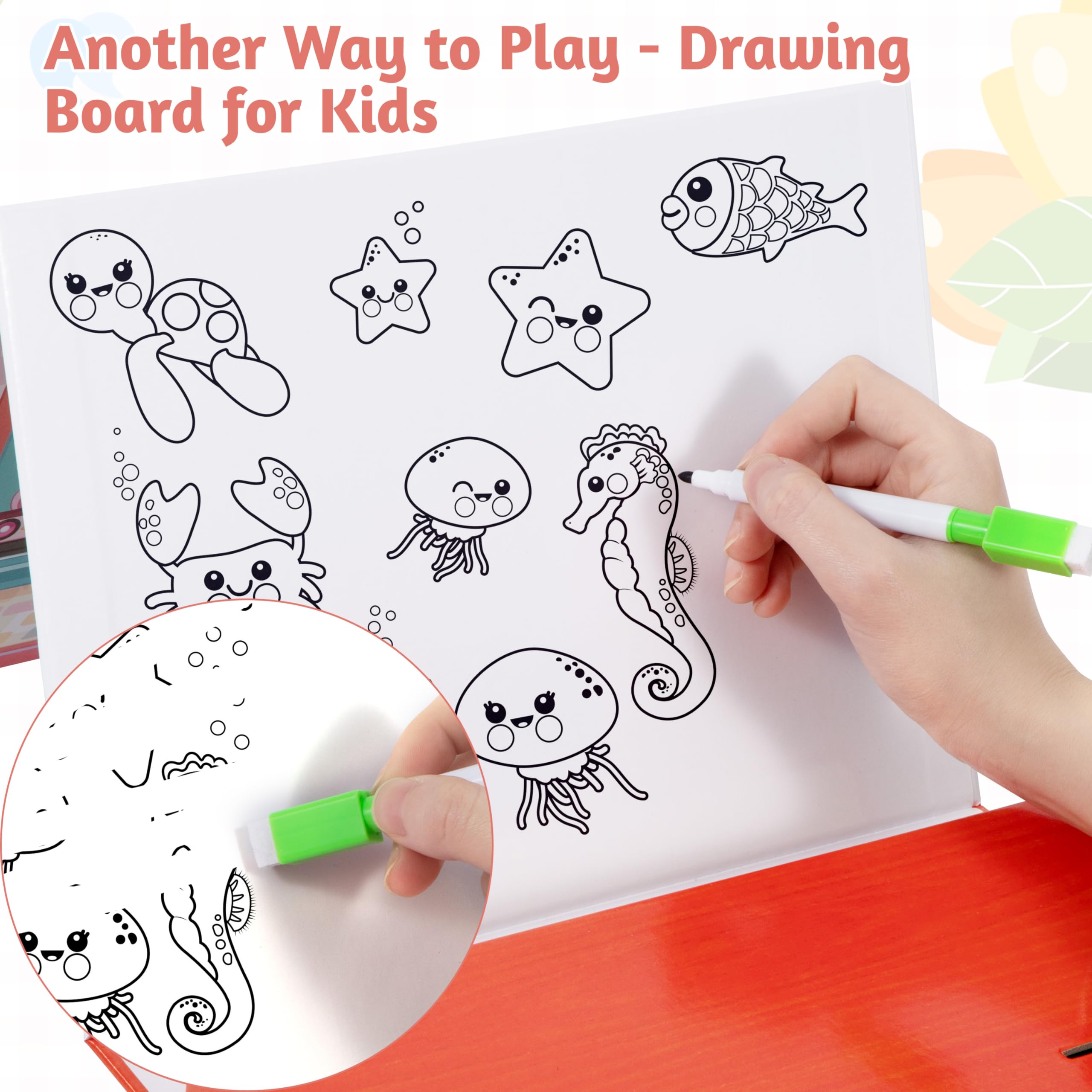 Magneticos Dress Up Juegos con Caja Madera para Niños 3+ Años, Puzzle Book Niñas, Juguetes Vestir Educativo Aprendizaje Motricidad Fina e Imaginación