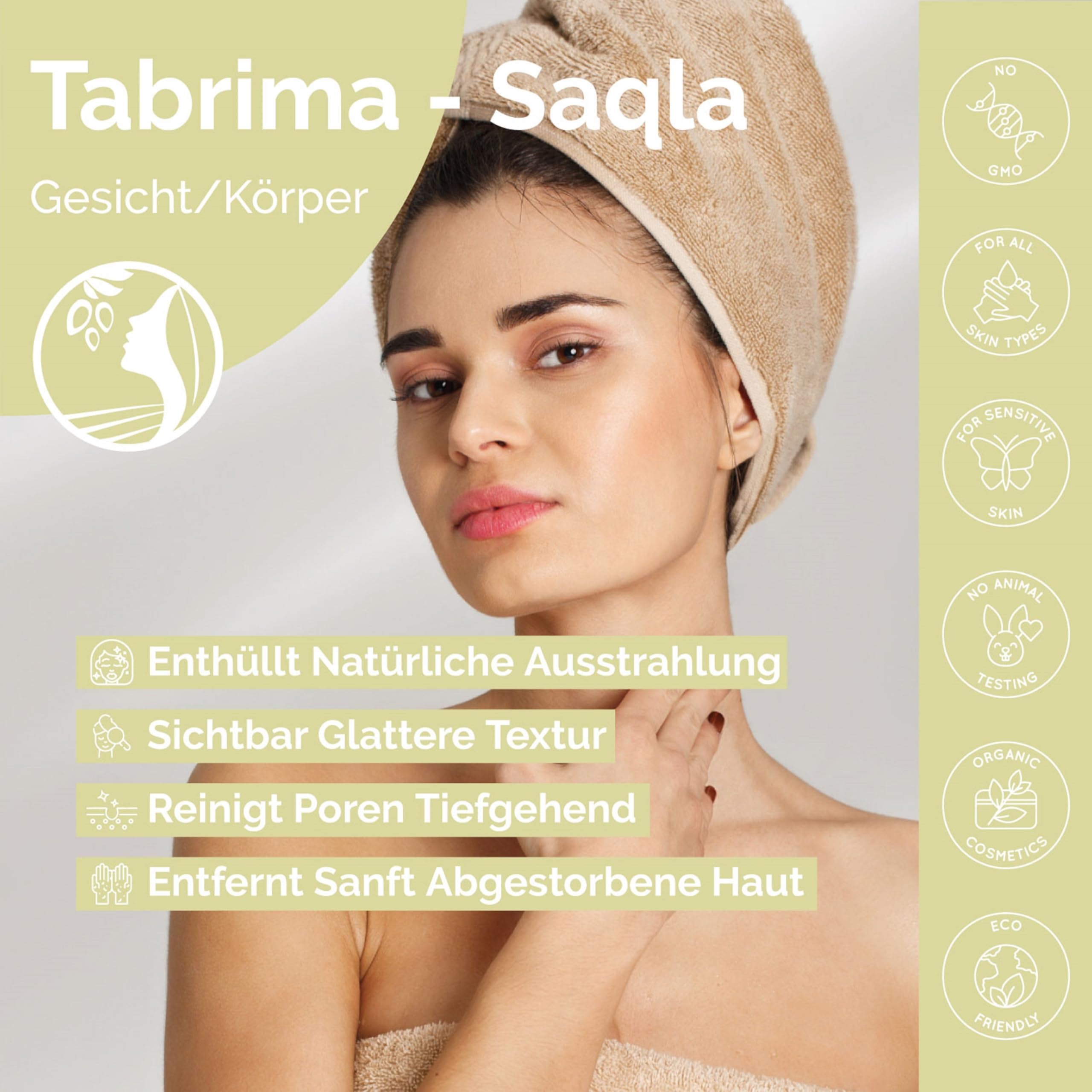 Fatima's Garden Tebrima/Soqla Hammam Marokkanisches Peeling mit Aker Fassi Natürlich Revitalisierend 500g