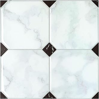 SMART TILES Peel and Stick Backsplash - 5 Sheets of 7,75" x 7,75" - 3D Adhesive Peel and Stick Tile Backsplash for Kitchen, Bathroom, Wall Tile, Checkered