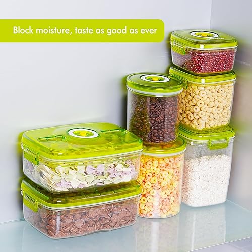 Miniatura 5 de SNUGTOPIA Recipiente de café al vacío y contenedor de almacenamiento de alimentos, 2 tarros de sellado al vacío para café, té, frijoles y más