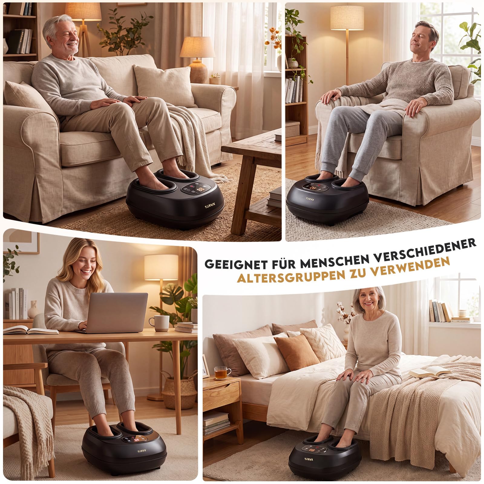 Elektrisches Fußmassagegerät,Shiatsu mit Fernbedienung, Luftkompression