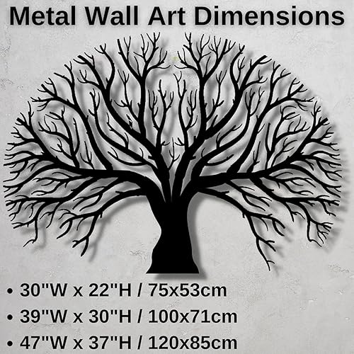 Miniatura 4 de Decoración de pared de metal, arte de pared de metal, arte de pared del árbol de la vida, decoración de pared de árbol genealógico, decoración del