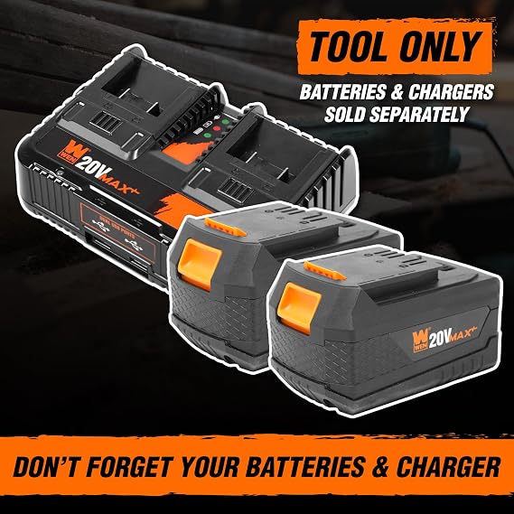 WEN Cordless 6.5-Inch Track Saw, Brushless with Variable Speed (Tool Only, 20V Max Battery Not Included) (20691BT)