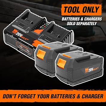 WEN Cordless 6.5-Inch Track Saw, Brushless with Variable Speed (Tool Only, 20V Max Battery Not Included) (20691BT)