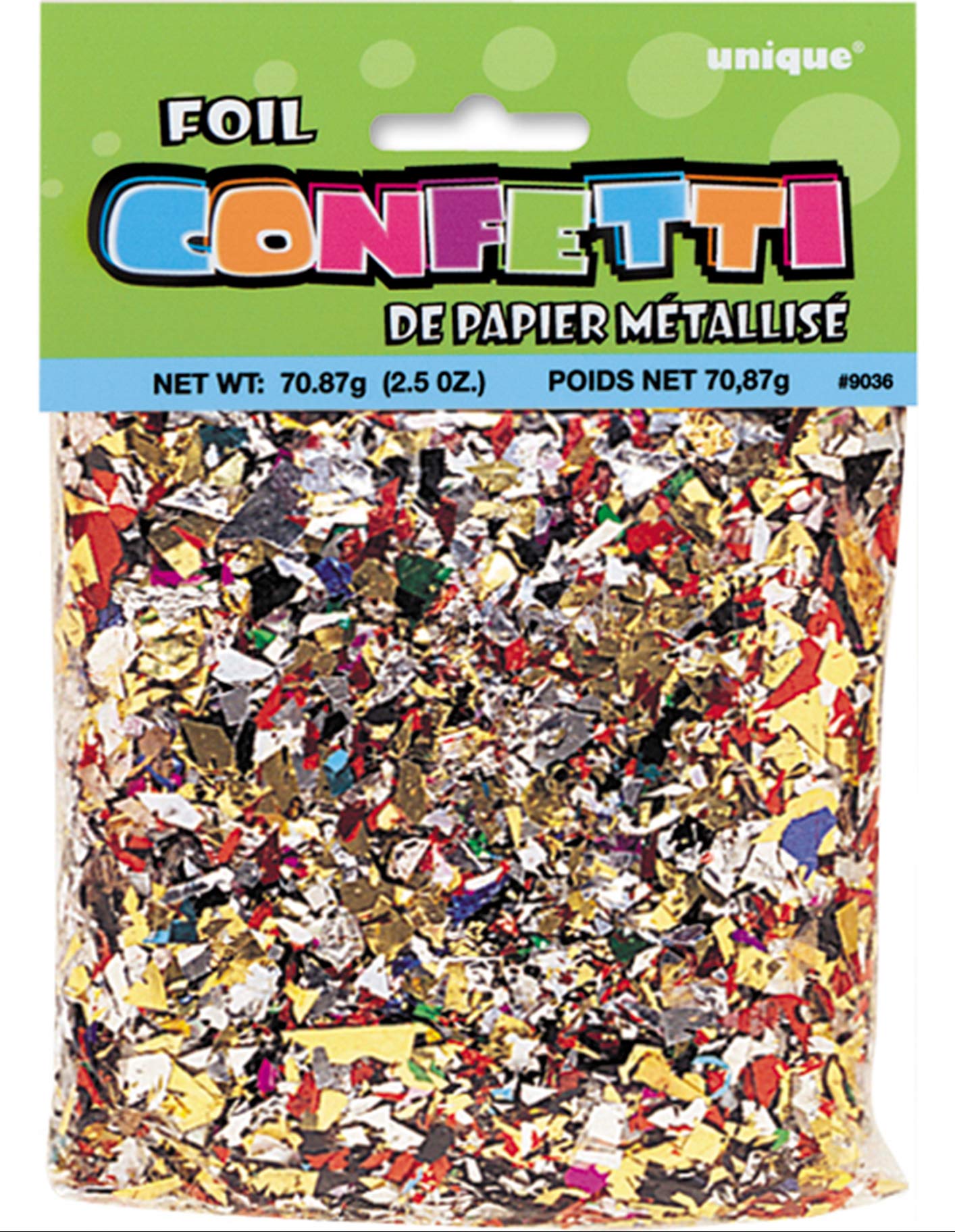 Multicolor Foil Confetti - 2.5oz (1 Pc) - Vibrant & Easy-to-Use Decorations - Premium Party Supply for Weddings, Birthdays, & Events