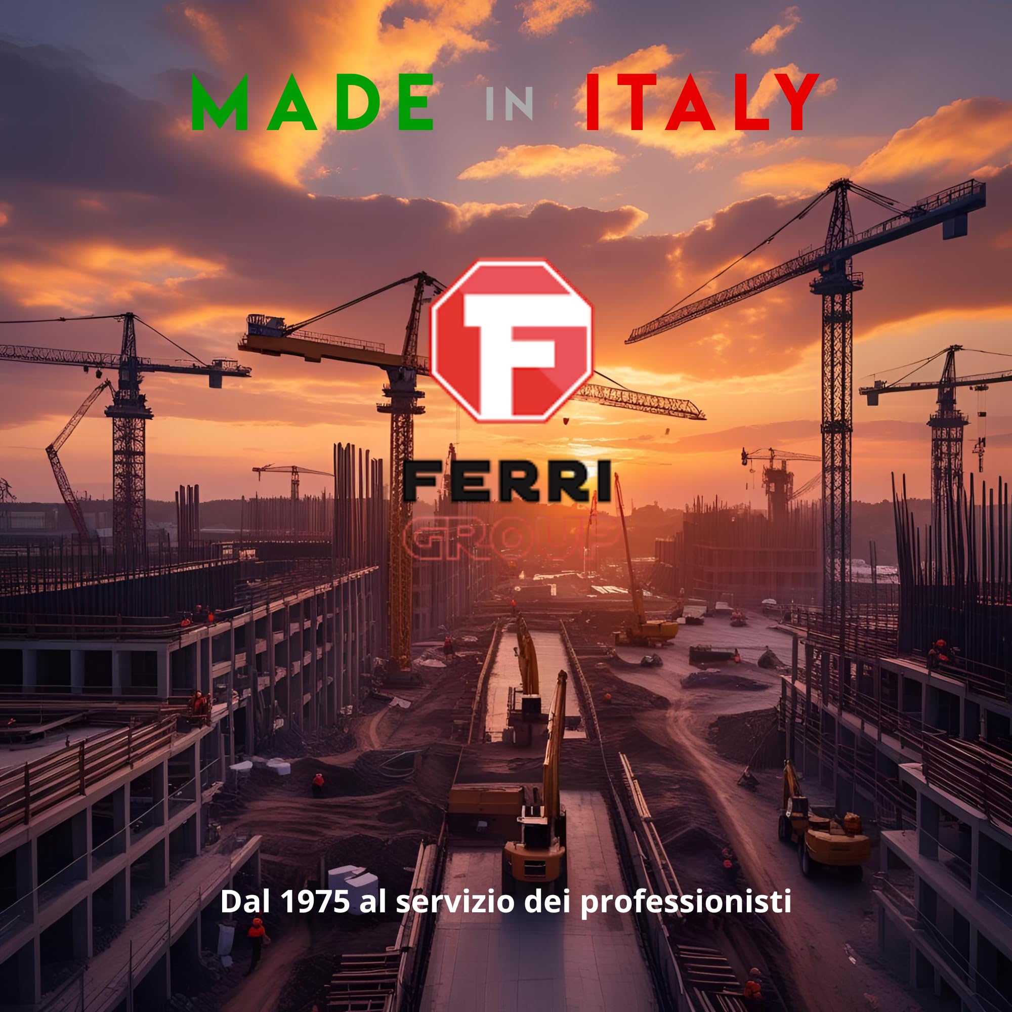 FERRIGROUP Rete Arancio da Cantiere 1,80x50 m, Made in Italy – Rete Plastificata 180 g/m² con Banda “Lavori in Corso” – Recinzione Temporanea (1.80x50 m)